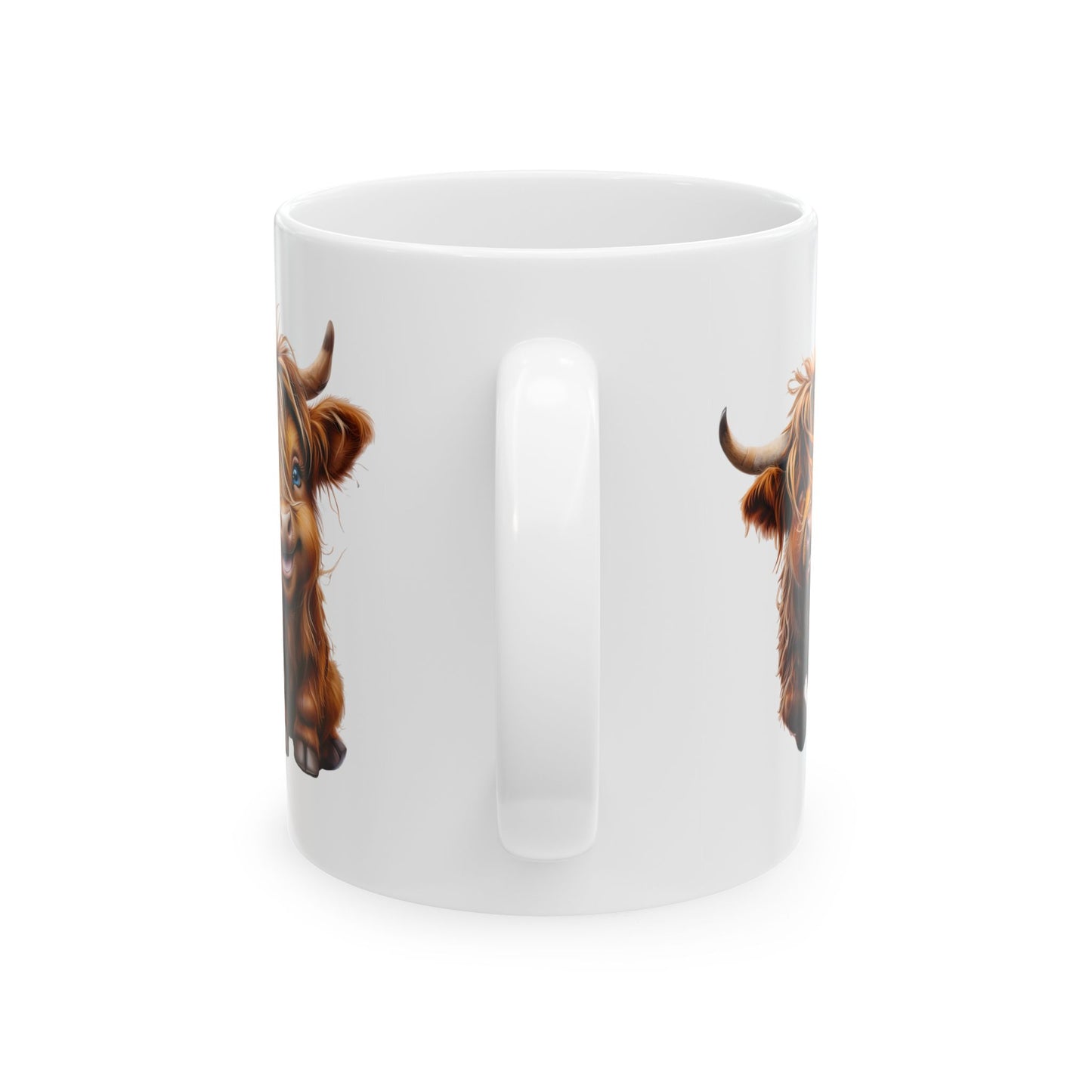 Cute Highland Cow Ceramic Mug - Perfect Gift for Animal Lovers