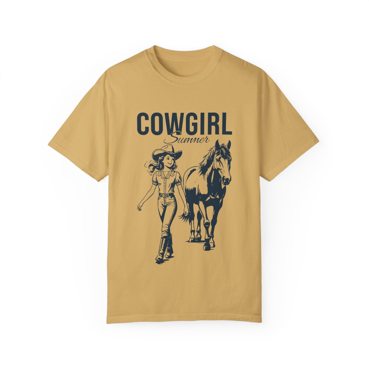 Comfort Colors® Cute T-shirt for Girls, Country Summer Horse Lover T-shirt - Girl's Equestrian Apparel Gift
