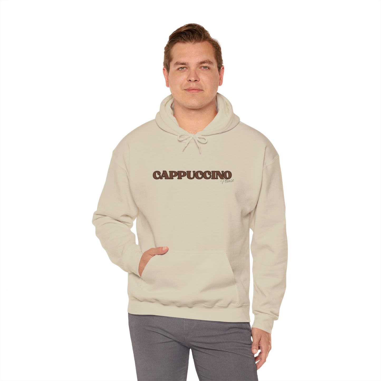 Cappuccino Unisex Hooded Sweatshirt - Cozy Coffee Vibes for Any Occasion