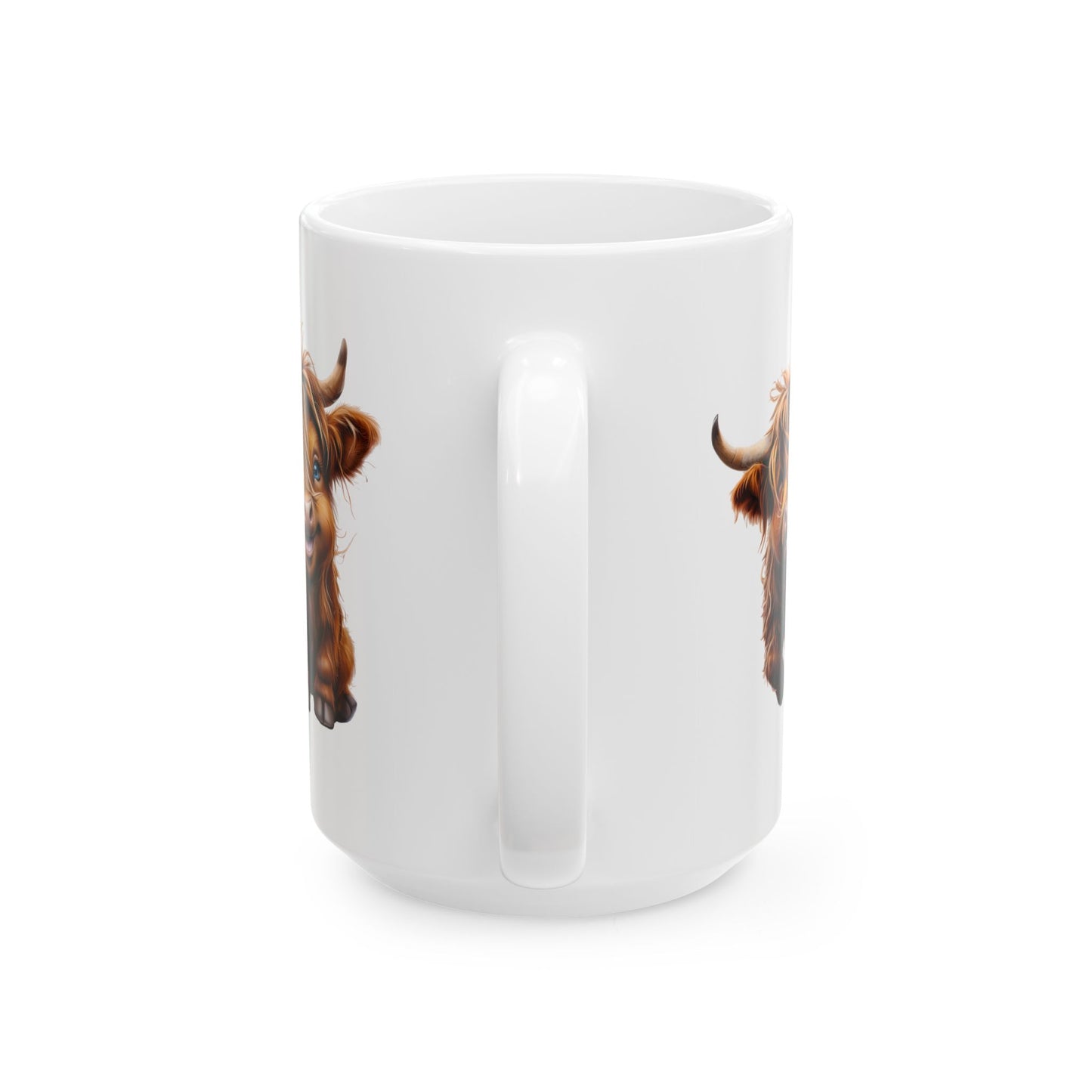 Cute Highland Cow Ceramic Mug - Perfect Gift for Animal Lovers