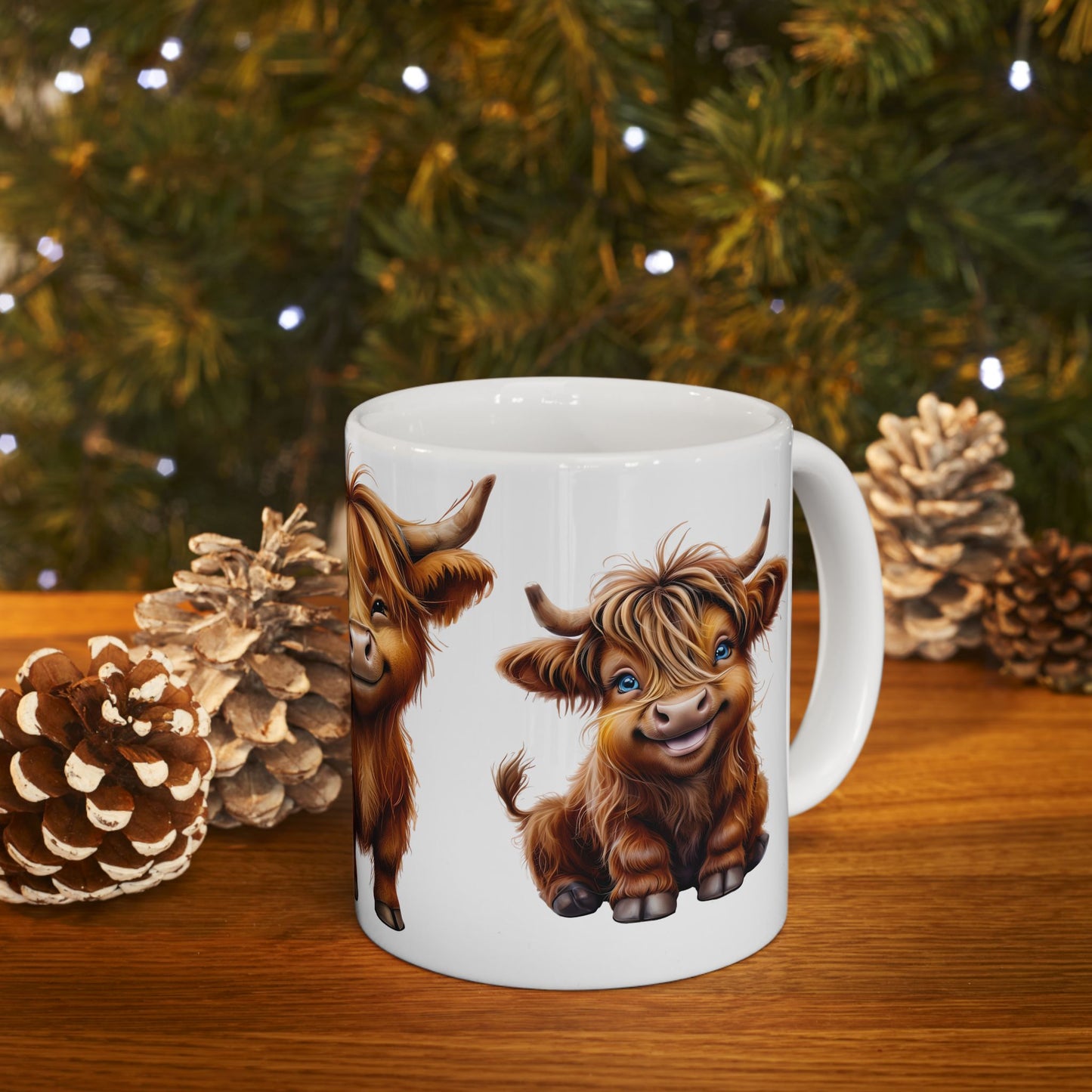 Cute Highland Cow Ceramic Mug - Perfect Gift for Animal Lovers