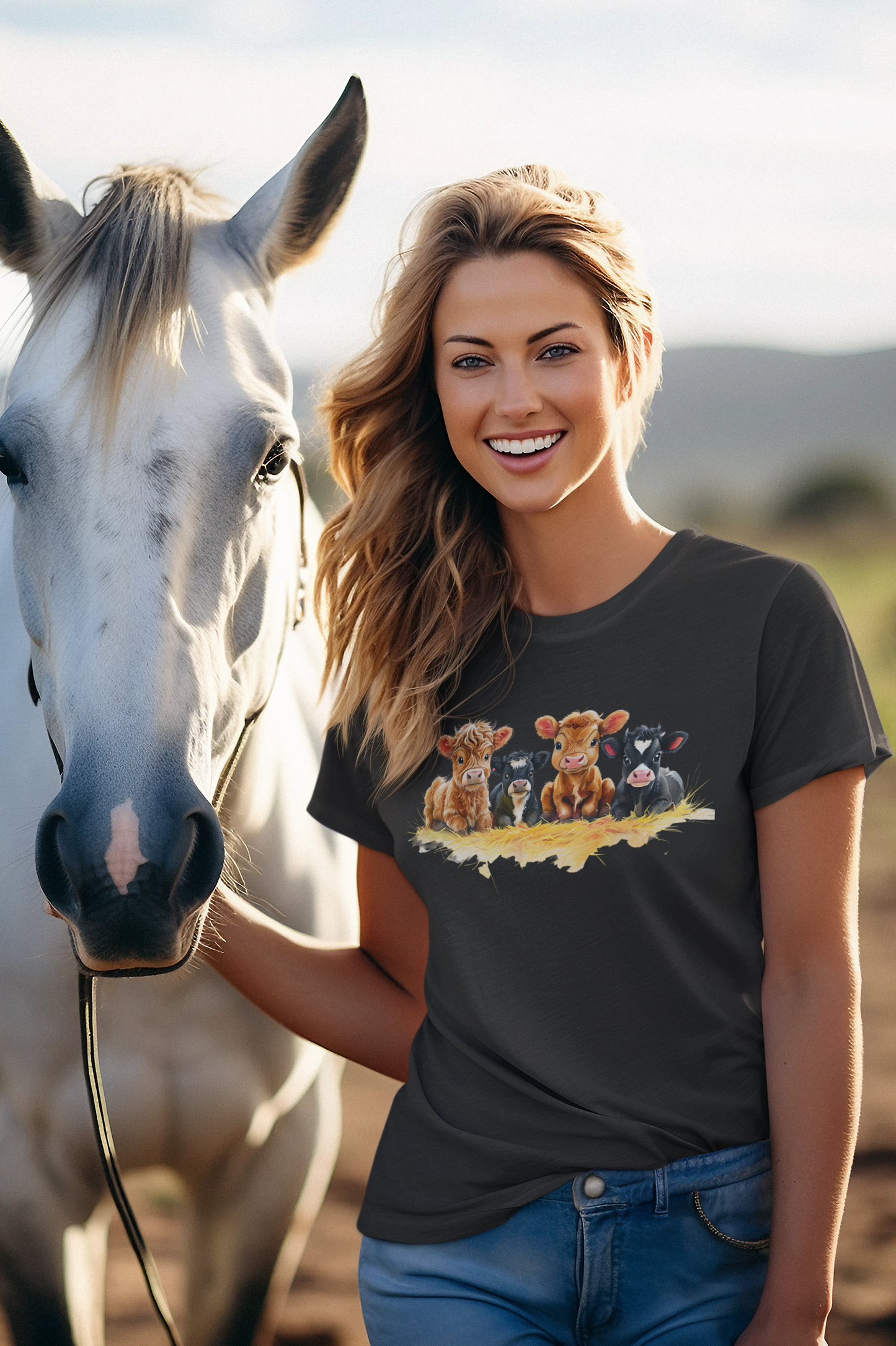 Cute Farm Animal Graphic T-Shirt for Animal Lovers Gift for farmer, Funny farm shirt, Gift for him, Gift for her