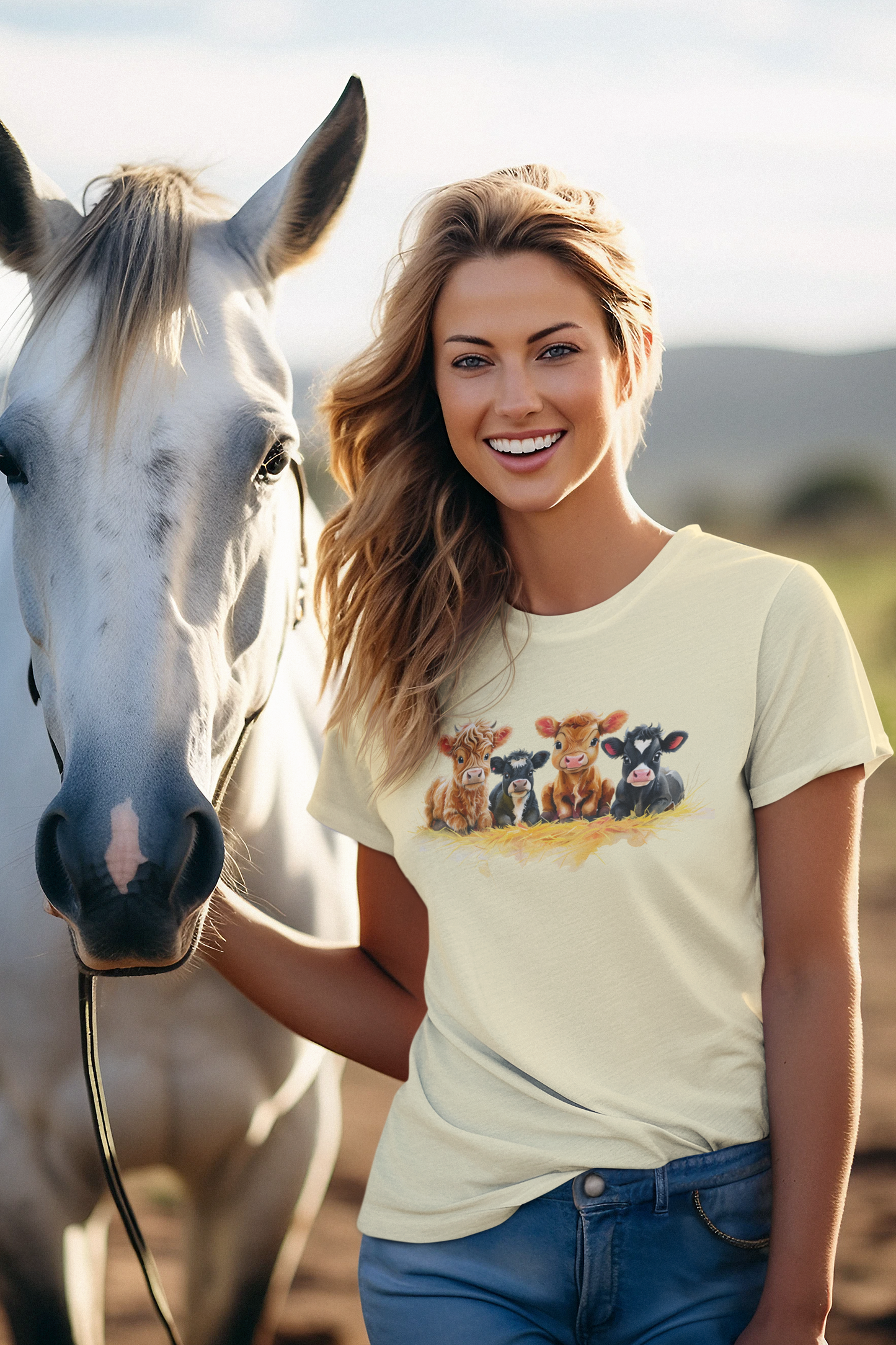 Cute Farm Animal Graphic T-Shirt for Animal Lovers Gift for farmer, Funny farm shirt, Gift for him, Gift for her