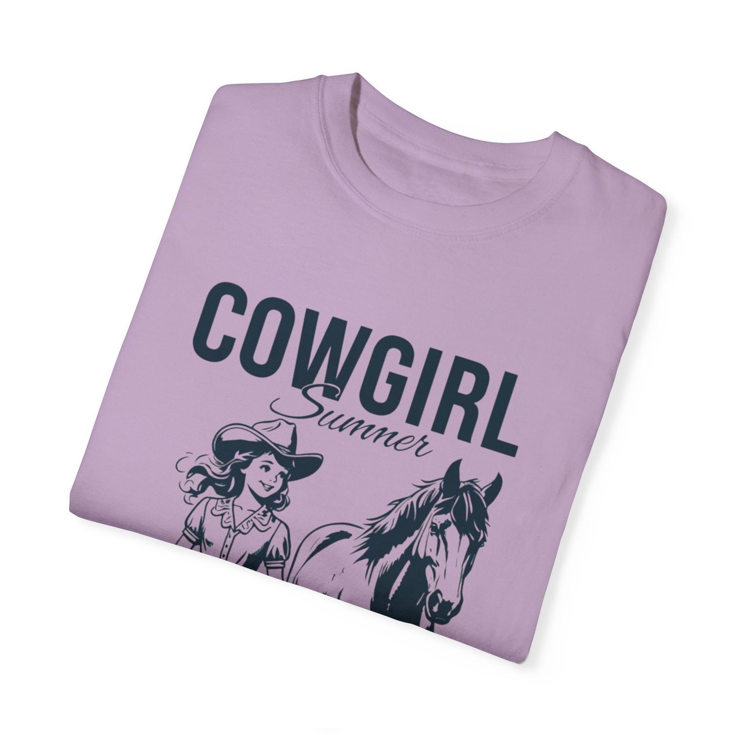 Comfort Colors® Cute T-shirt for Girls, Country Summer Horse Lover T-shirt - Girl's Equestrian Apparel Gift