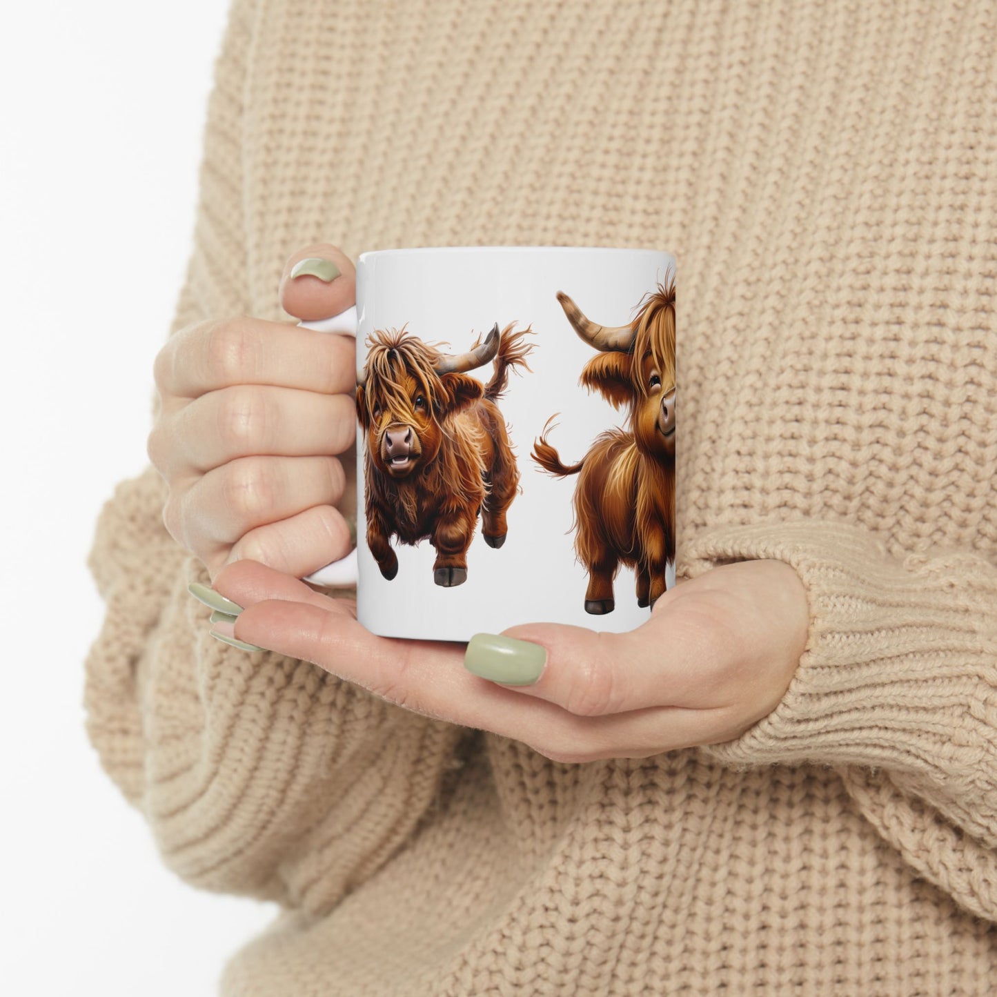 Cute Highland Cow Ceramic Mug - Perfect Gift for Animal Lovers