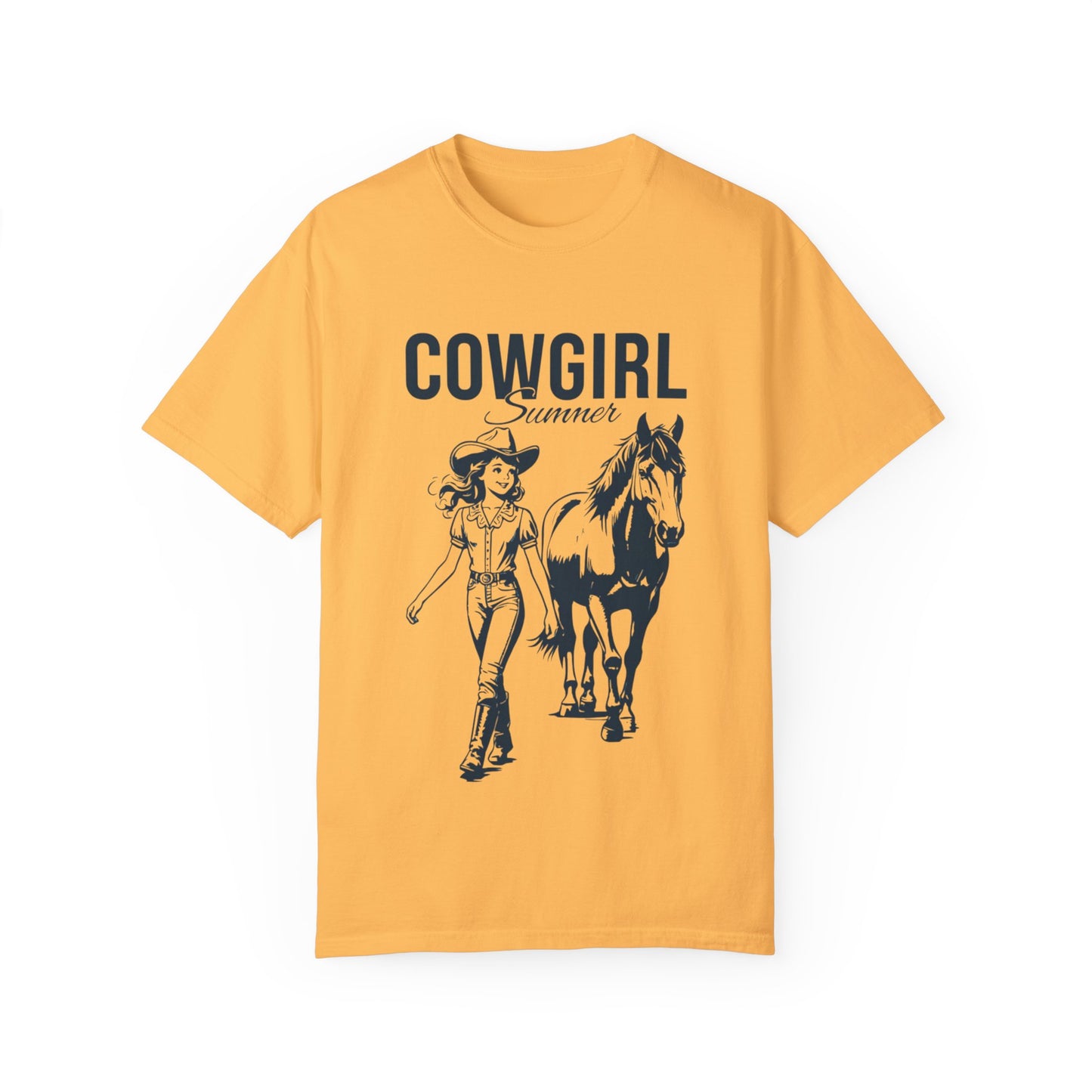 Comfort Colors® Cute T-shirt for Girls, Country Summer Horse Lover T-shirt - Girl's Equestrian Apparel Gift