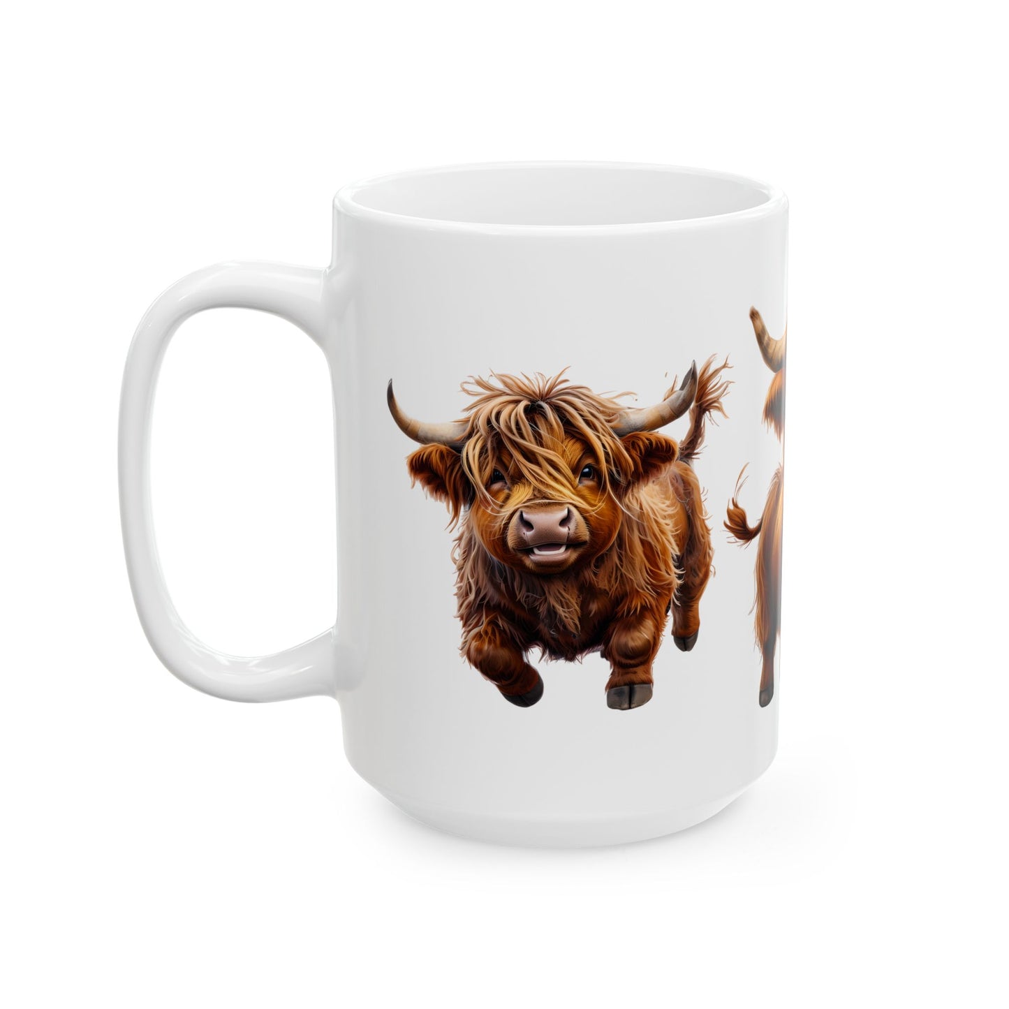 Cute Highland Cow Ceramic Mug - Perfect Gift for Animal Lovers