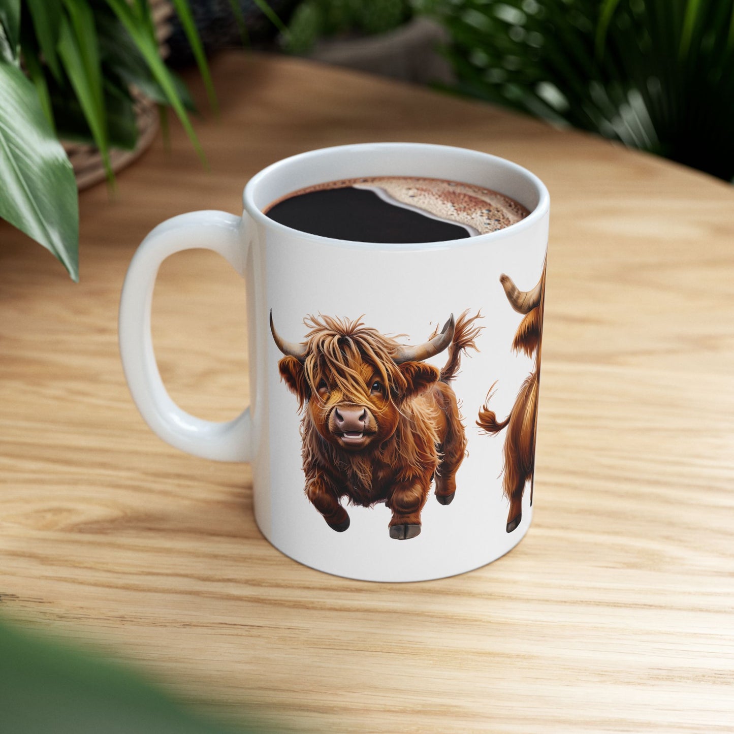 Cute Highland Cow Ceramic Mug - Perfect Gift for Animal Lovers