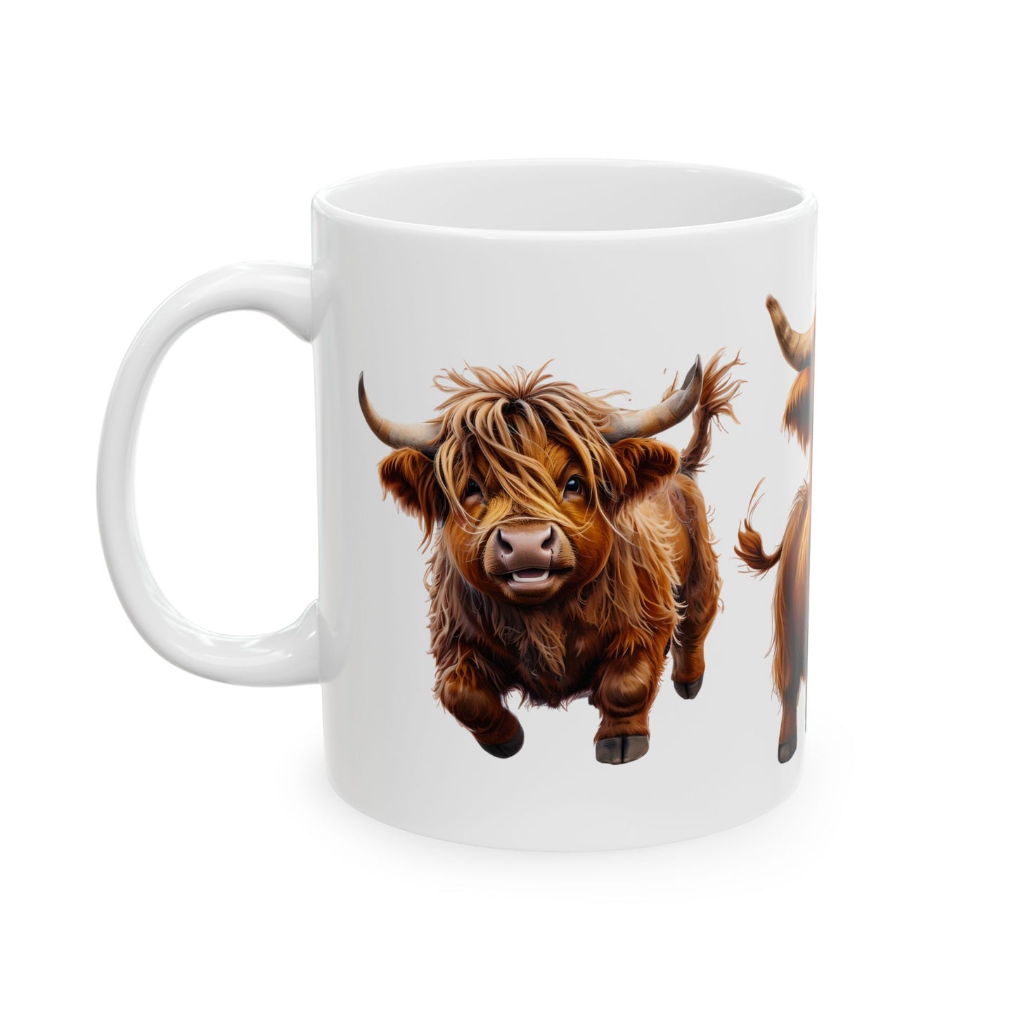 Cute Highland Cow Ceramic Mug - Perfect Gift for Animal Lovers