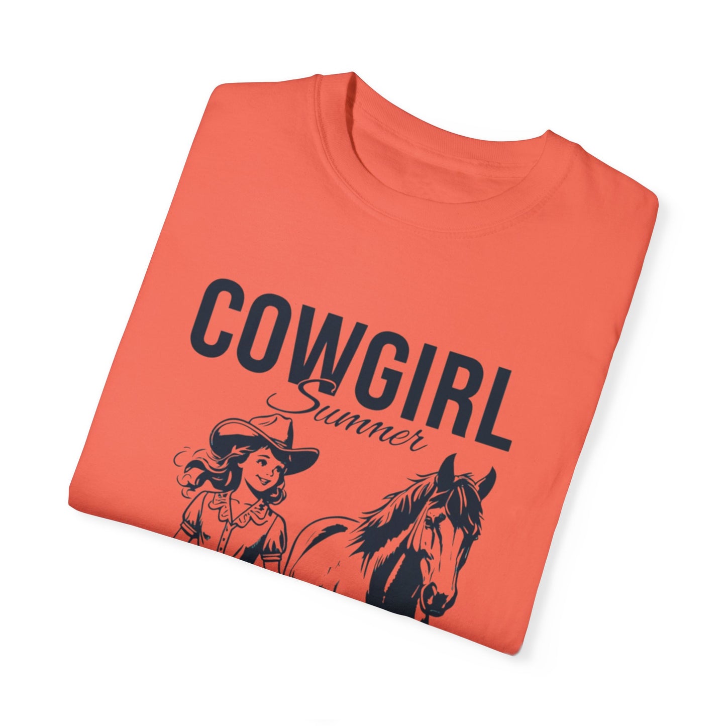 Comfort Colors® Cute T-shirt for Girls, Country Summer Horse Lover T-shirt - Girl's Equestrian Apparel Gift