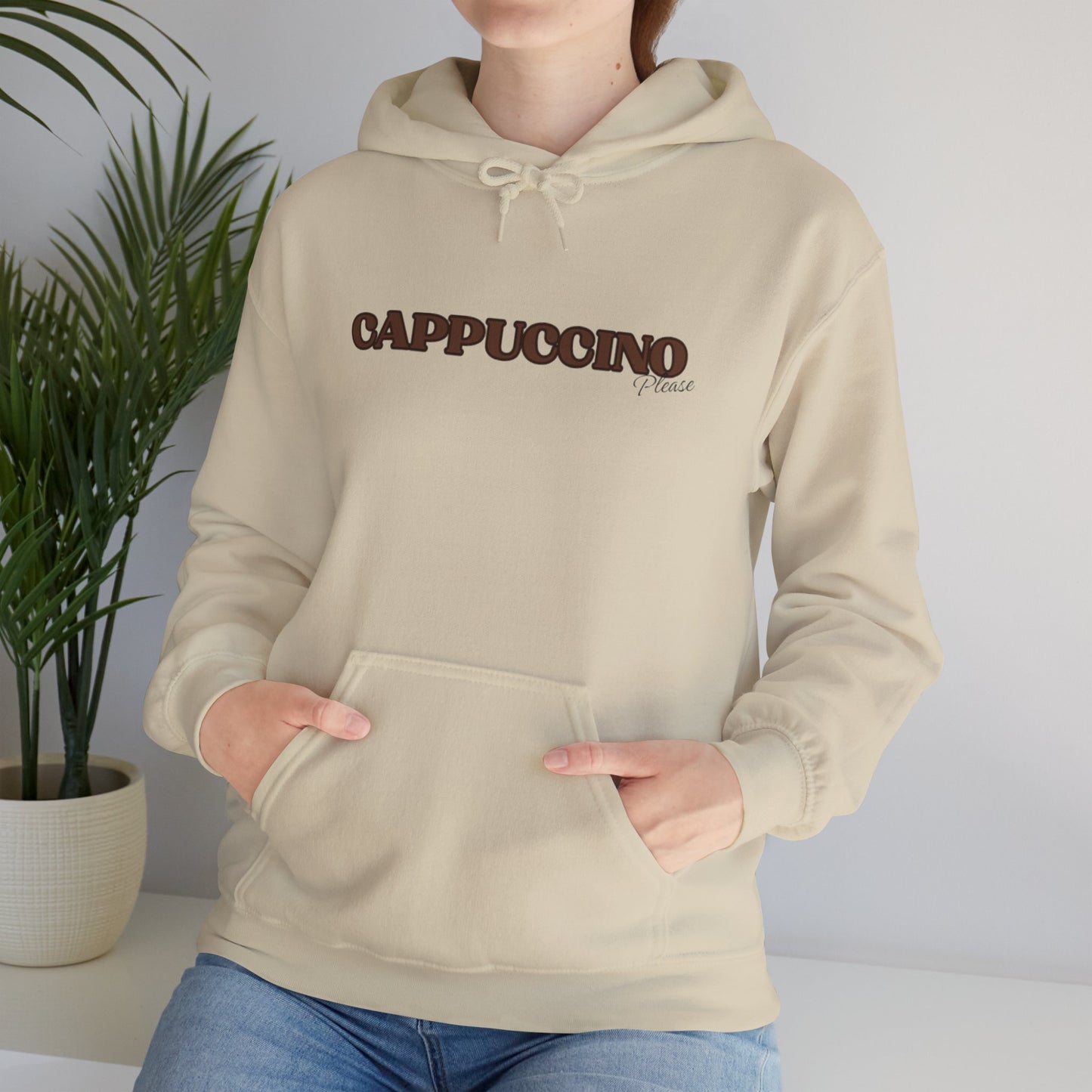 Cappuccino Unisex Hooded Sweatshirt - Cozy Coffee Vibes for Any Occasion