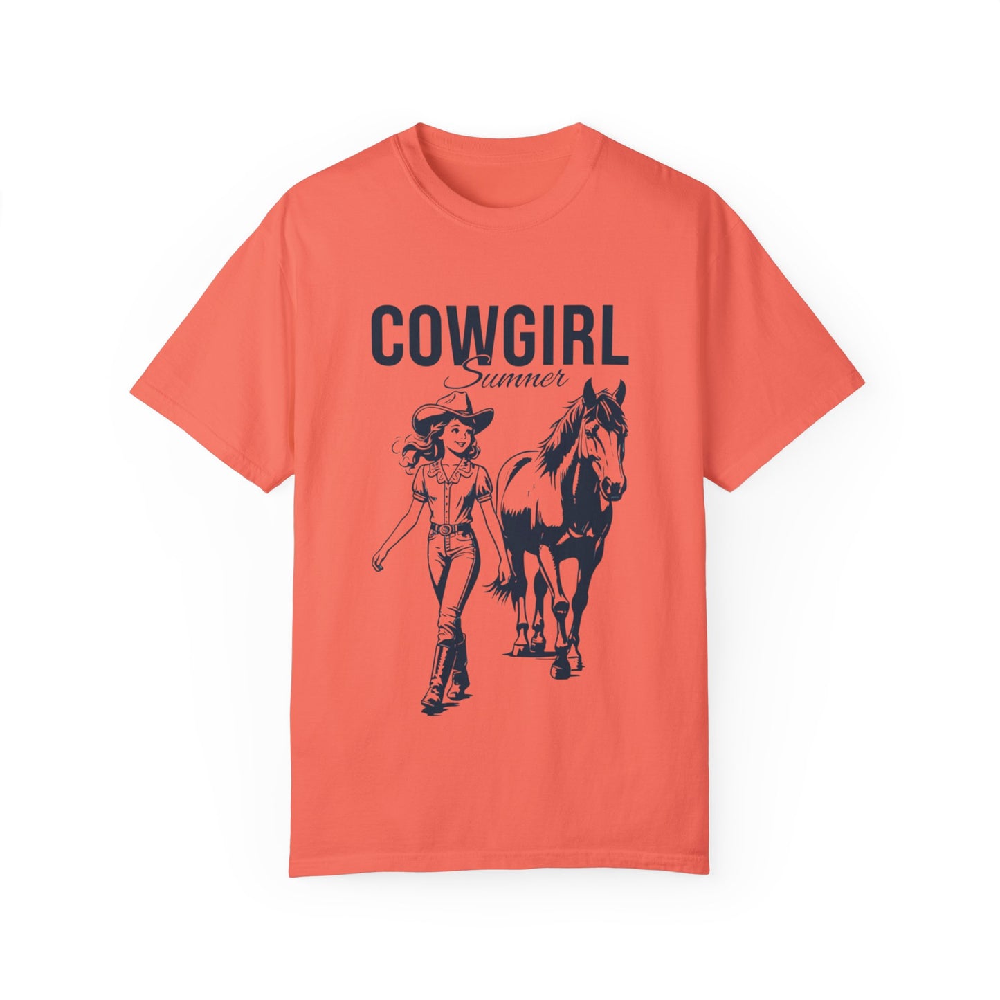 Comfort Colors® Cute T-shirt for Girls, Country Summer Horse Lover T-shirt - Girl's Equestrian Apparel Gift