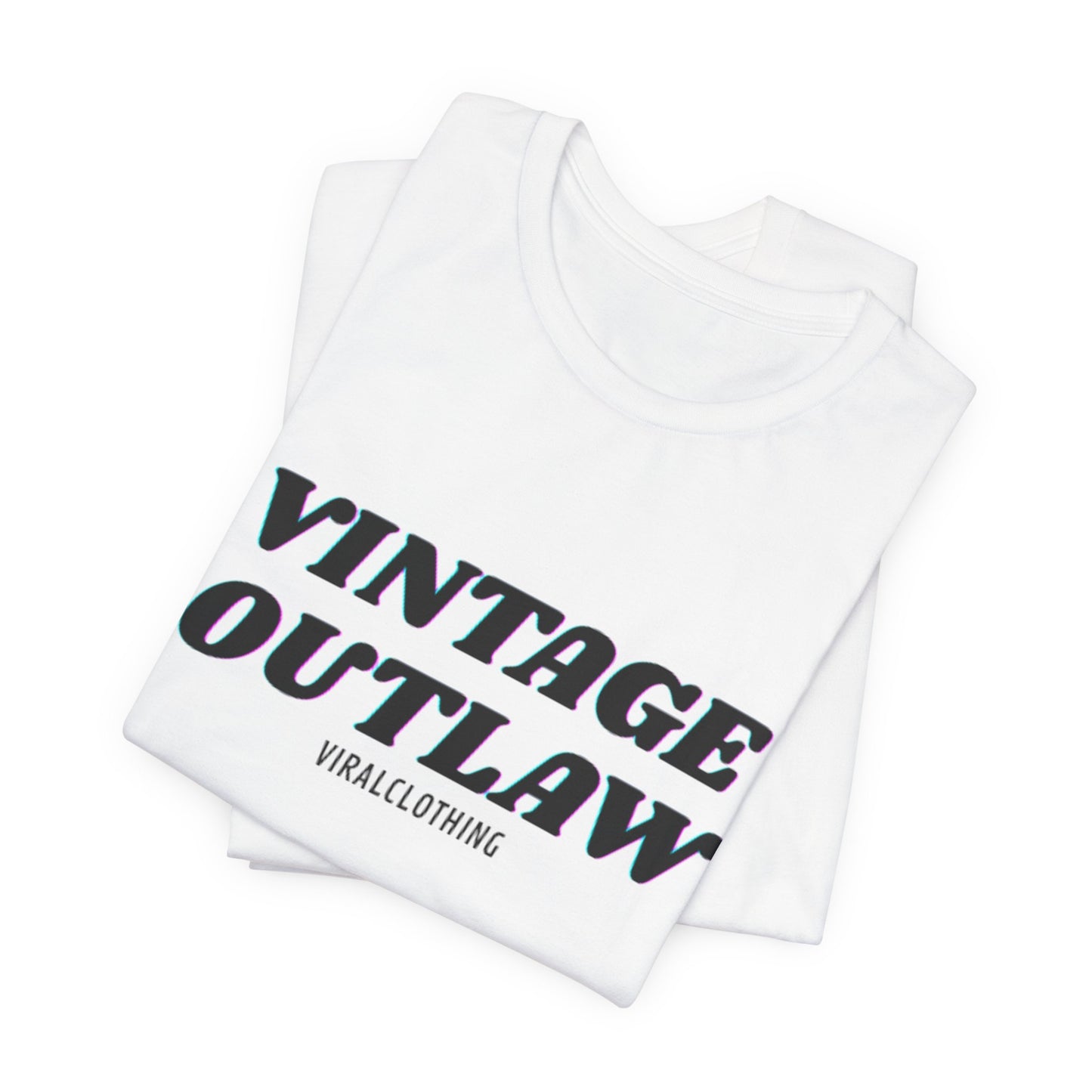 Tshirt with Vintage Print Shirt Print Outlaw Unisex Jersey Tee - Retro Graphic Essential for Casual Style