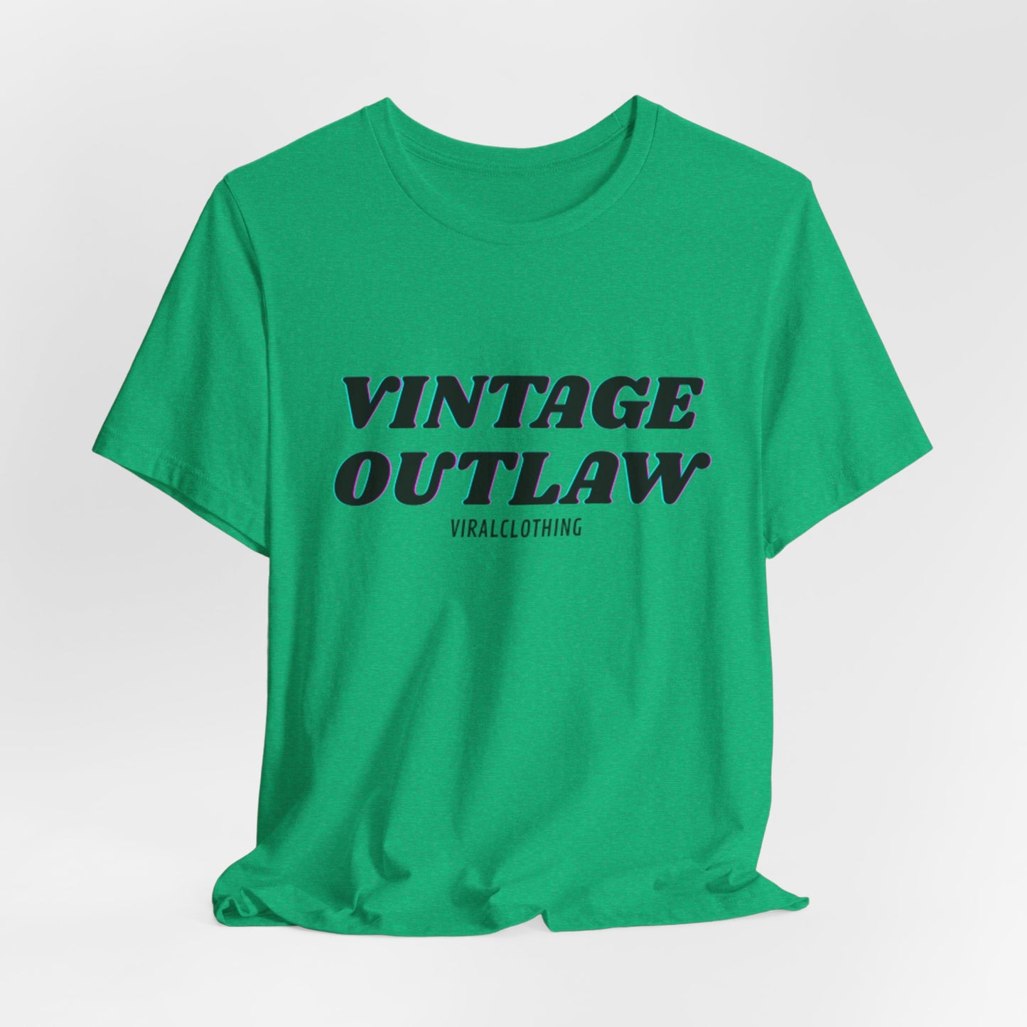 Tshirt with Vintage Print Shirt Print Outlaw Unisex Jersey Tee - Retro Graphic Essential for Casual Style