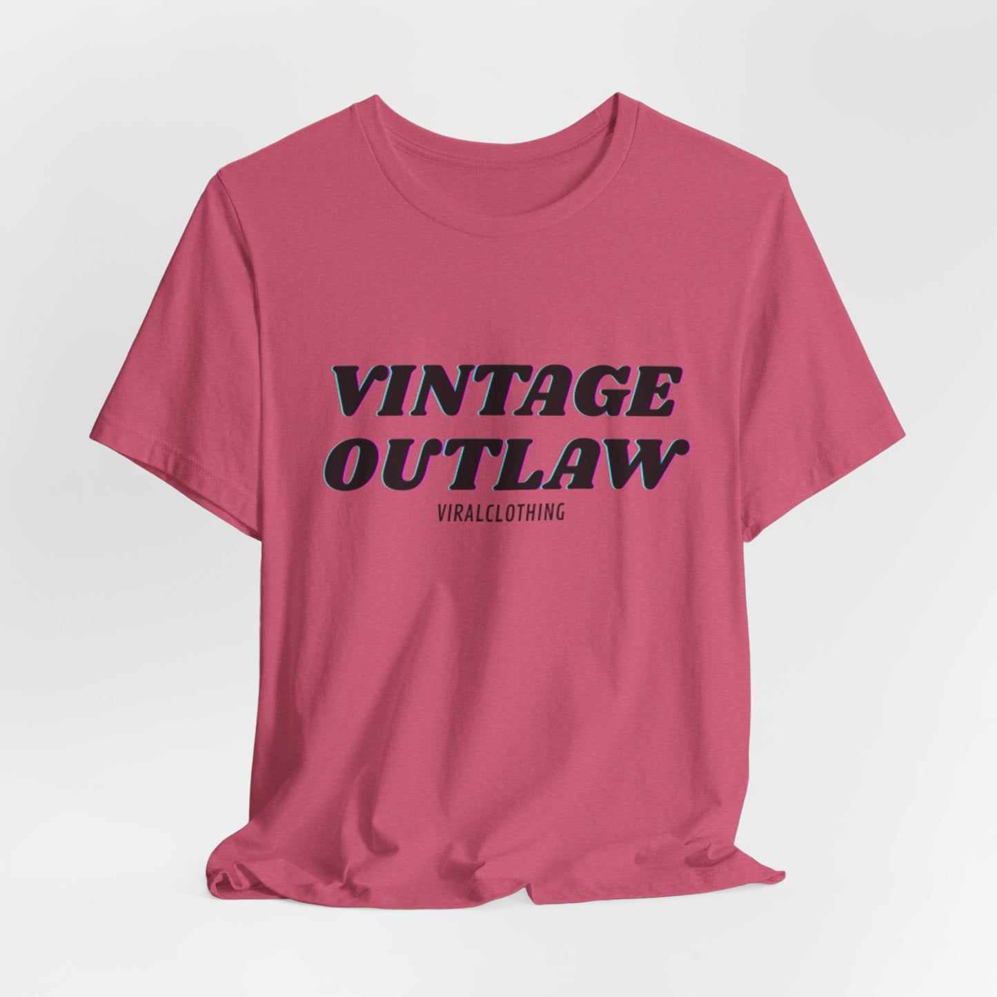 Tshirt with Vintage Print Shirt Print Outlaw Unisex Jersey Tee - Retro Graphic Essential for Casual Style