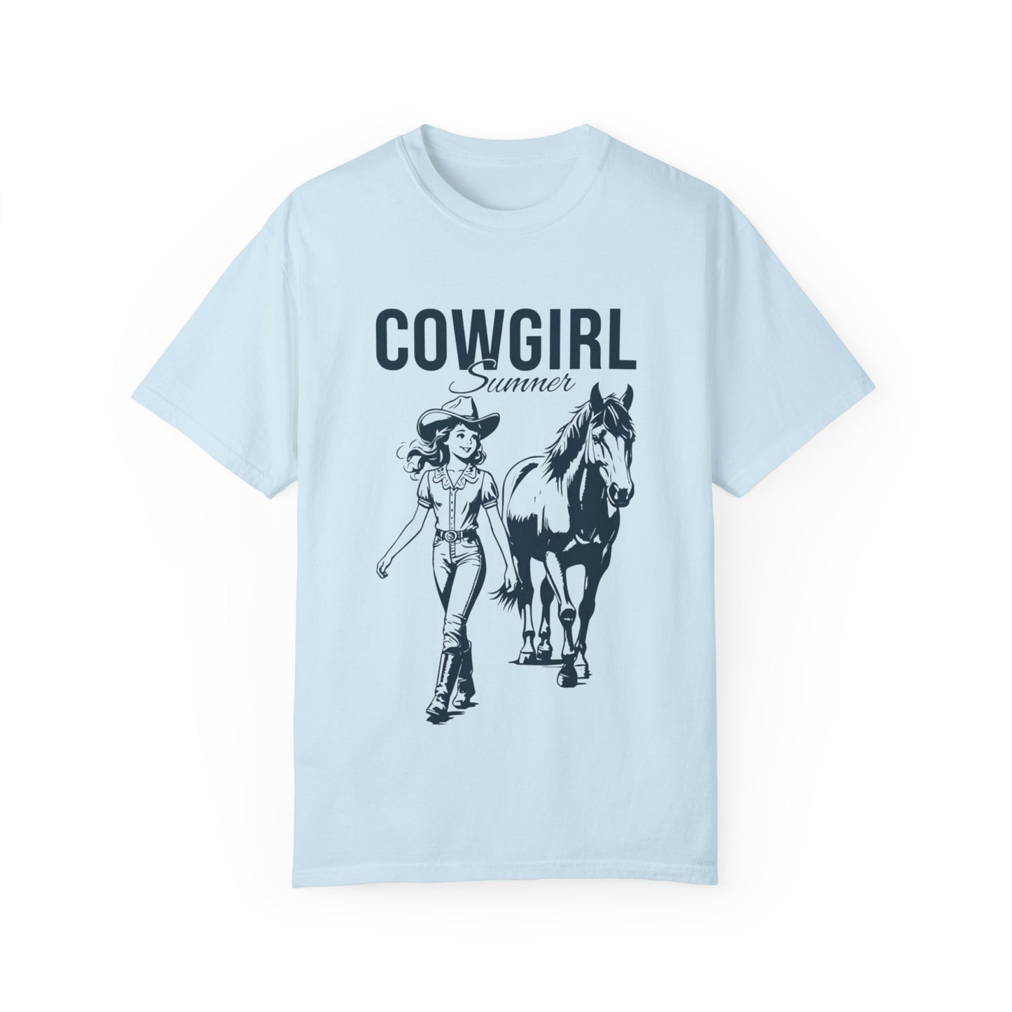 Comfort Colors® Cute T-shirt for Girls, Country Summer Horse Lover T-shirt - Girl's Equestrian Apparel Gift