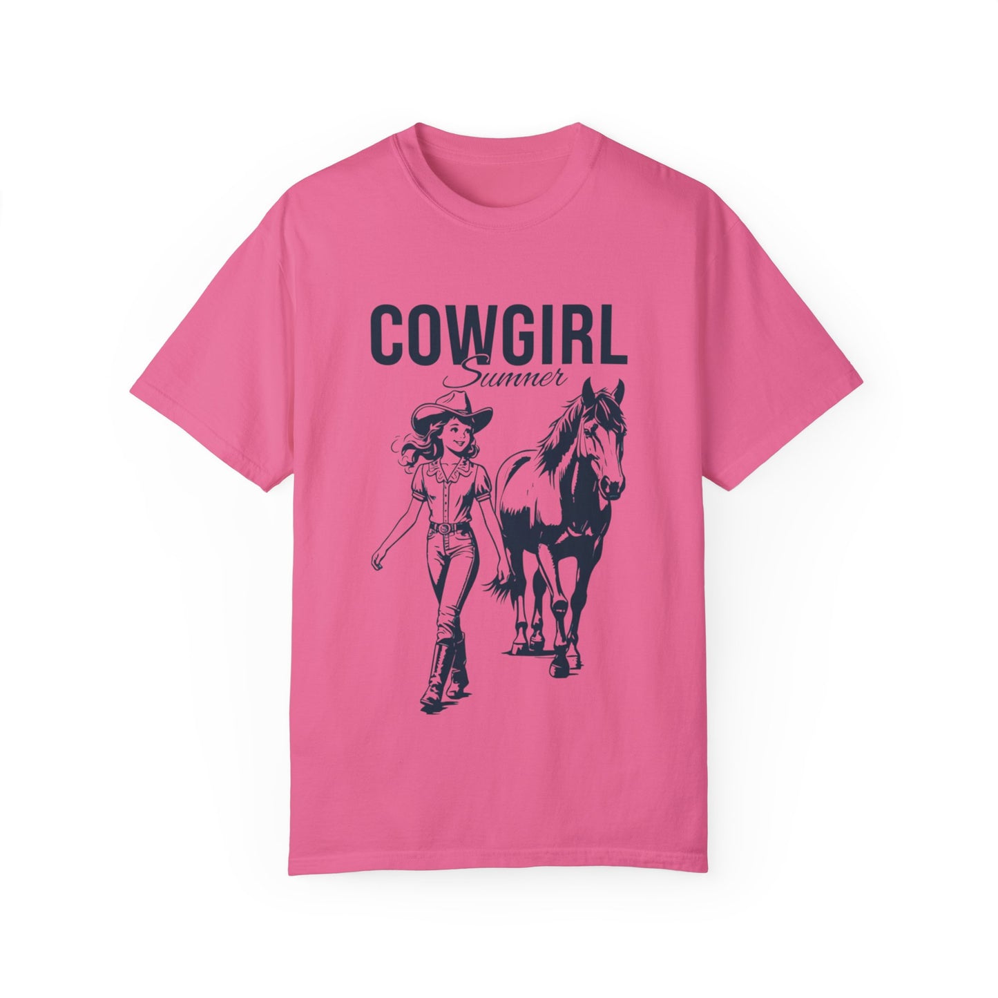 Comfort Colors® Cute T-shirt for Girls, Country Summer Horse Lover T-shirt - Girl's Equestrian Apparel Gift