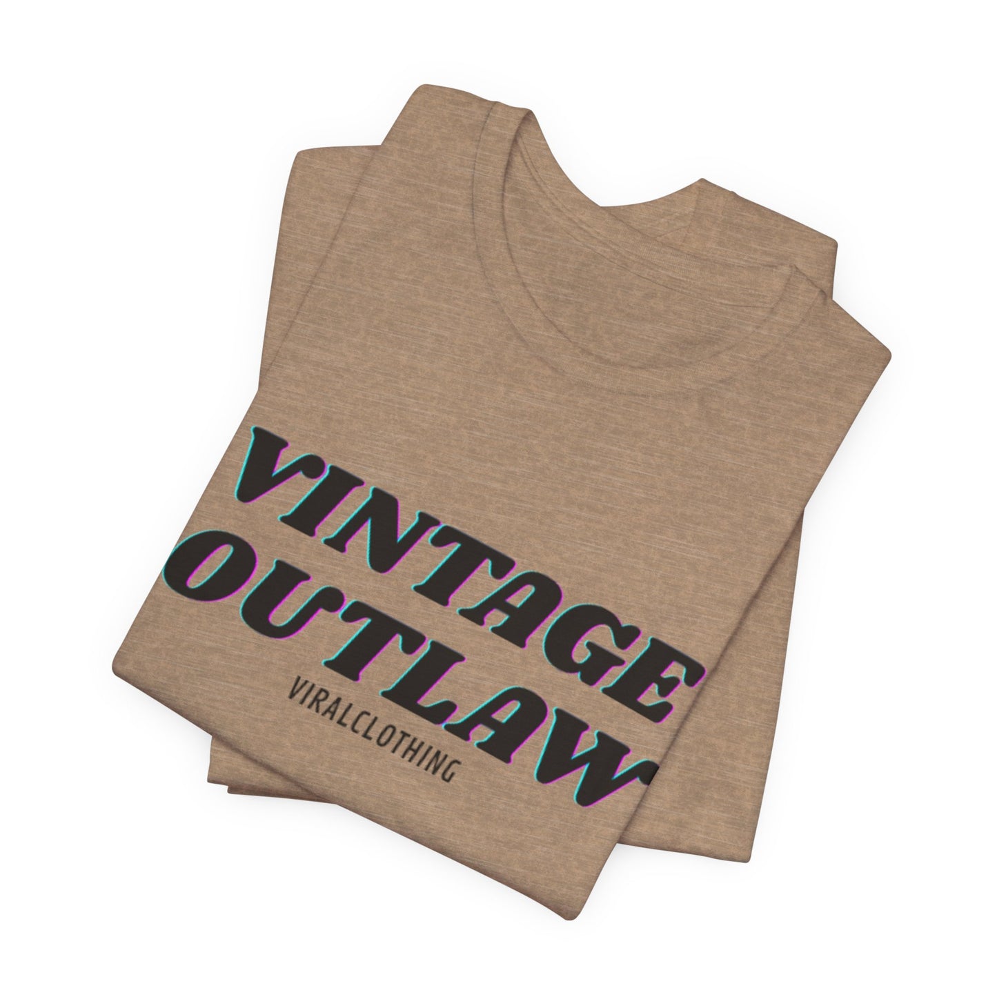 Tshirt with Vintage Print Shirt Print Outlaw Unisex Jersey Tee - Retro Graphic Essential for Casual Style