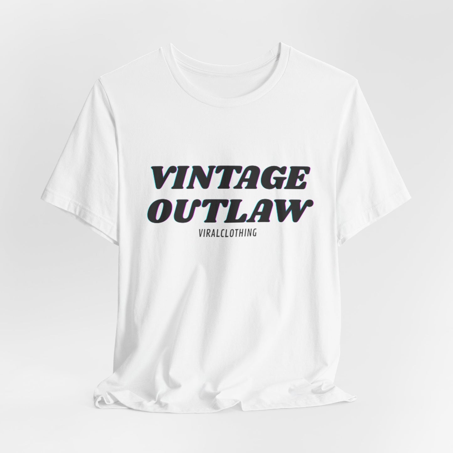 Tshirt with Vintage Print Shirt Print Outlaw Unisex Jersey Tee - Retro Graphic Essential for Casual Style