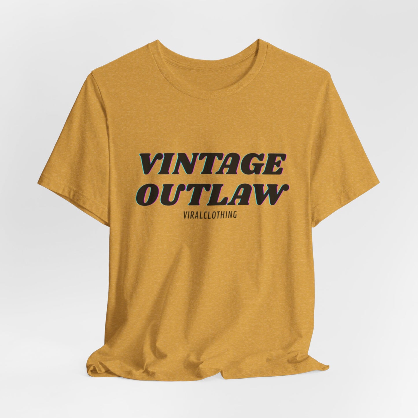 Tshirt with Vintage Print Shirt Print Outlaw Unisex Jersey Tee - Retro Graphic Essential for Casual Style