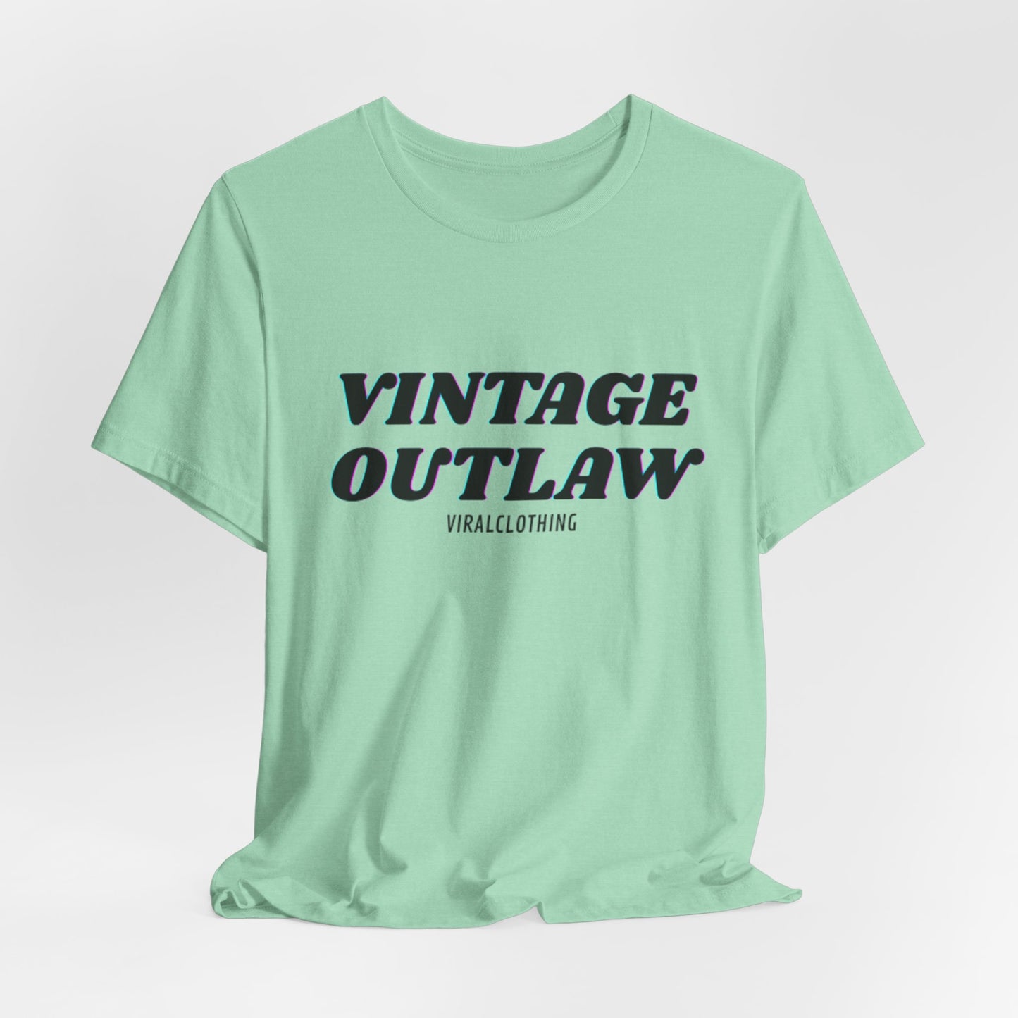 Tshirt with Vintage Print Shirt Print Outlaw Unisex Jersey Tee - Retro Graphic Essential for Casual Style