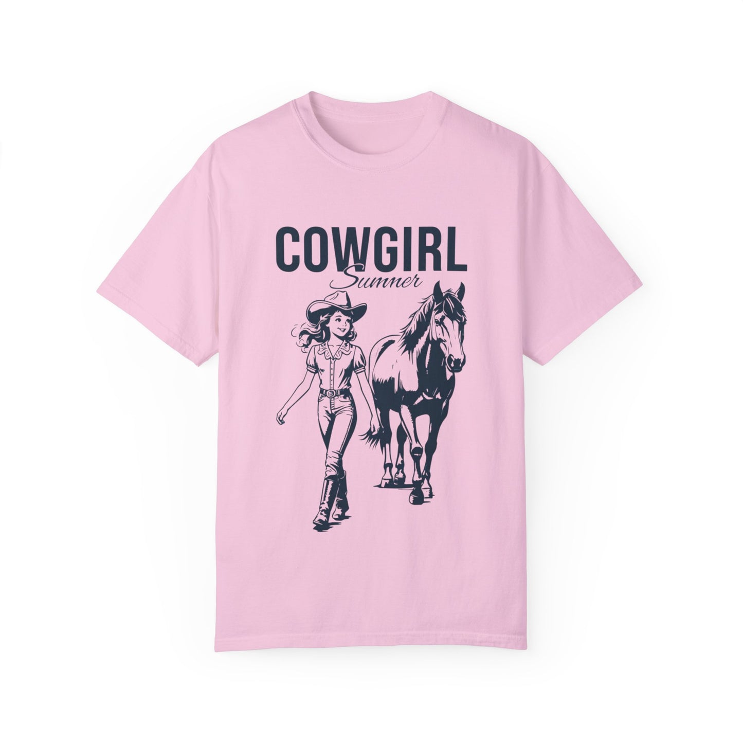 Comfort Colors® Cute T-shirt for Girls, Country Summer Horse Lover T-shirt - Girl's Equestrian Apparel Gift