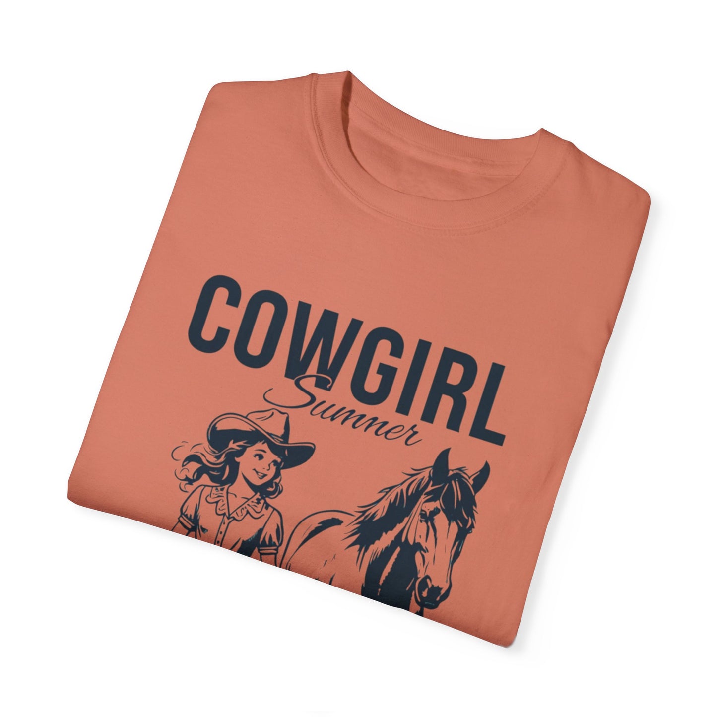 Comfort Colors® Cute T-shirt for Girls, Country Summer Horse Lover T-shirt - Girl's Equestrian Apparel Gift