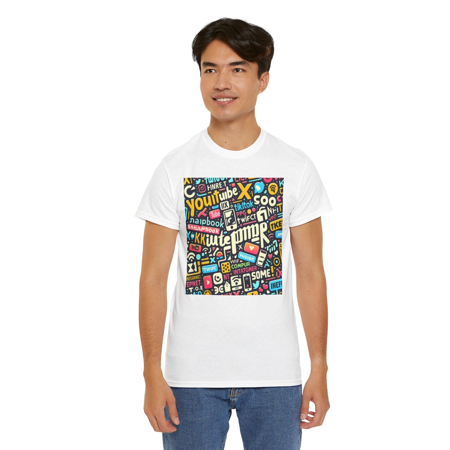 Social Media Graphic Unisex Heavy Cotton Tee