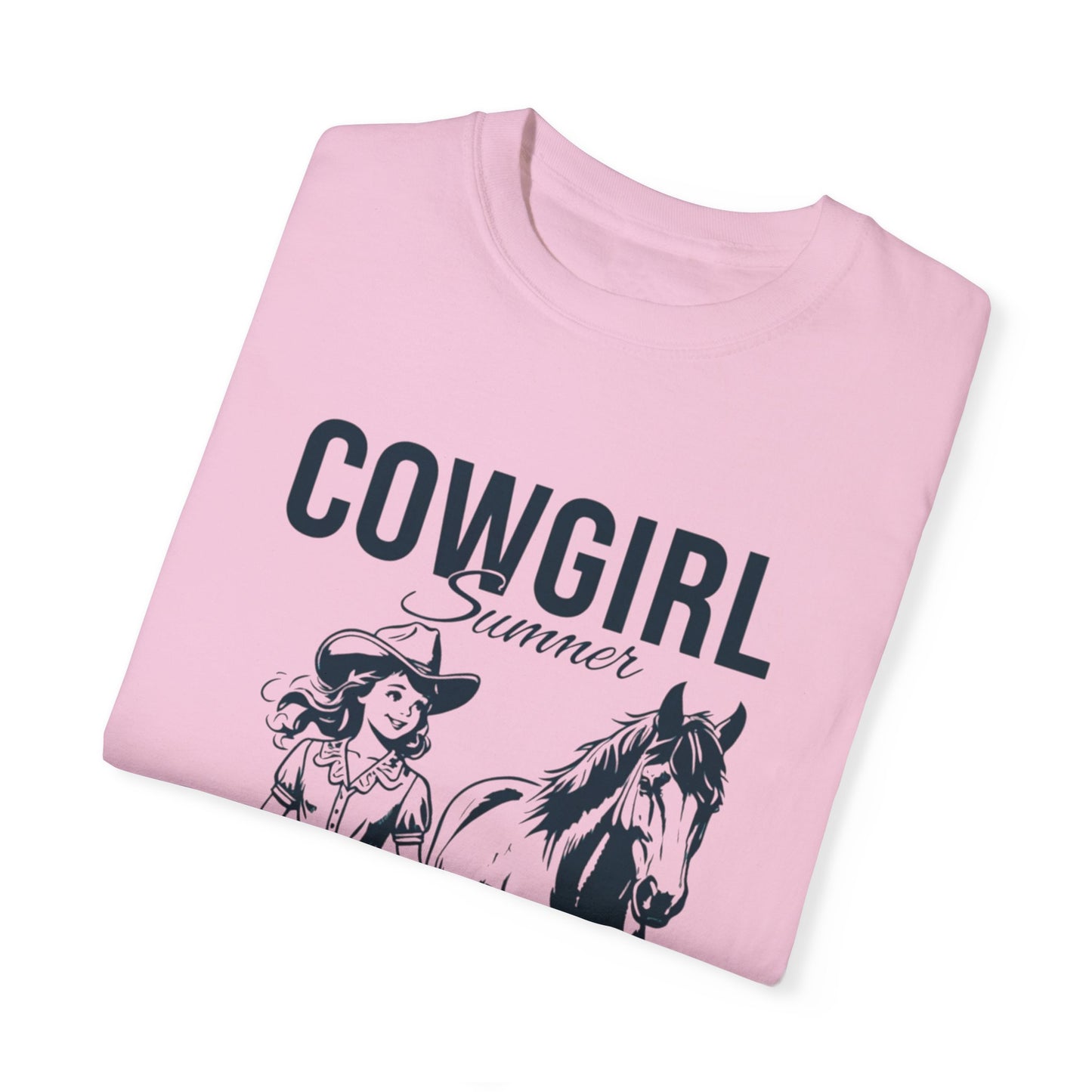 Comfort Colors® Cute T-shirt for Girls, Country Summer Horse Lover T-shirt - Girl's Equestrian Apparel Gift