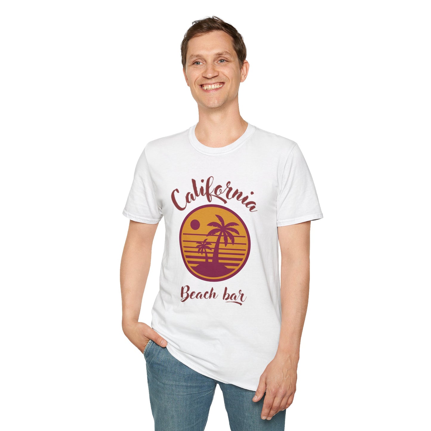 California Beach Bar Unisex Softstyle T-Shirt - Summer Vibes Casual Tee