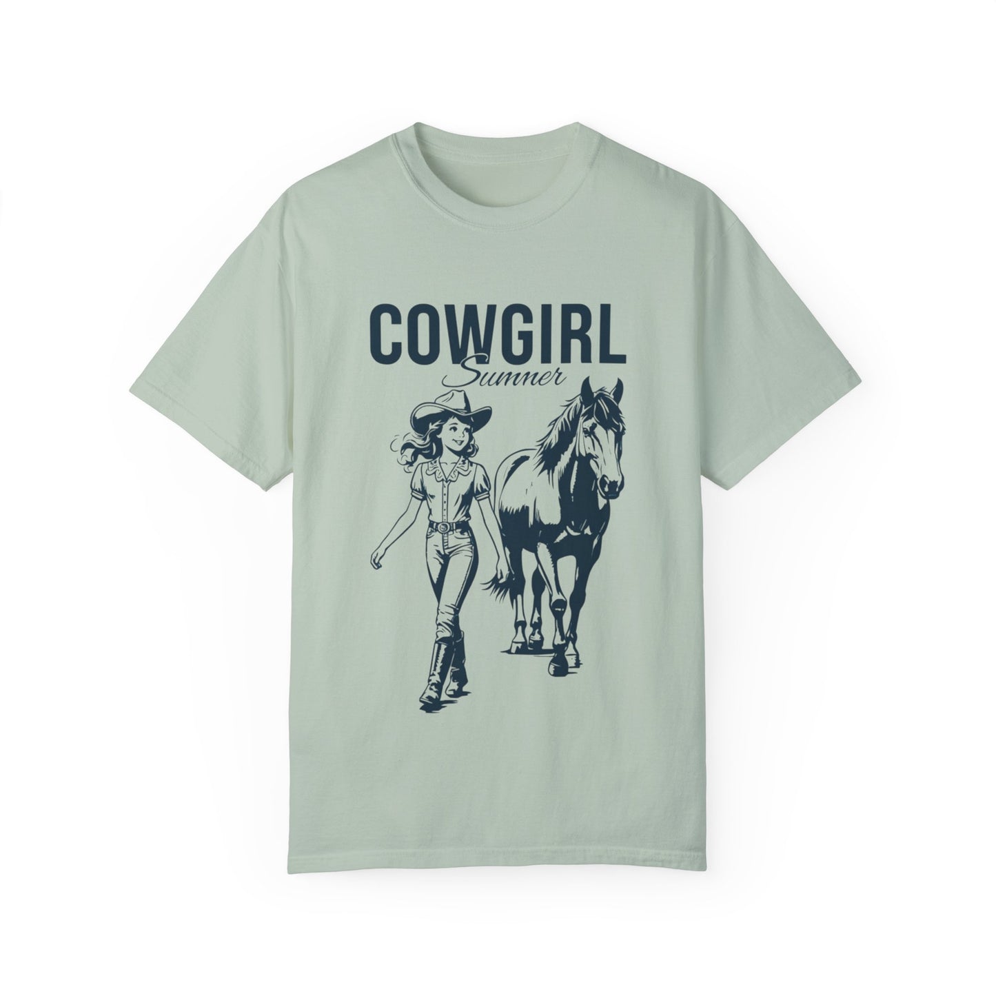 Comfort Colors® Cute T-shirt for Girls, Country Summer Horse Lover T-shirt - Girl's Equestrian Apparel Gift