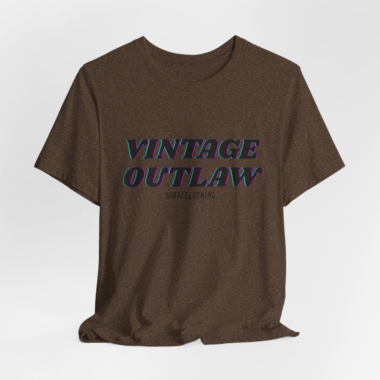 Tshirt with Vintage Print Shirt Print Outlaw Unisex Jersey Tee - Retro Graphic Essential for Casual Style
