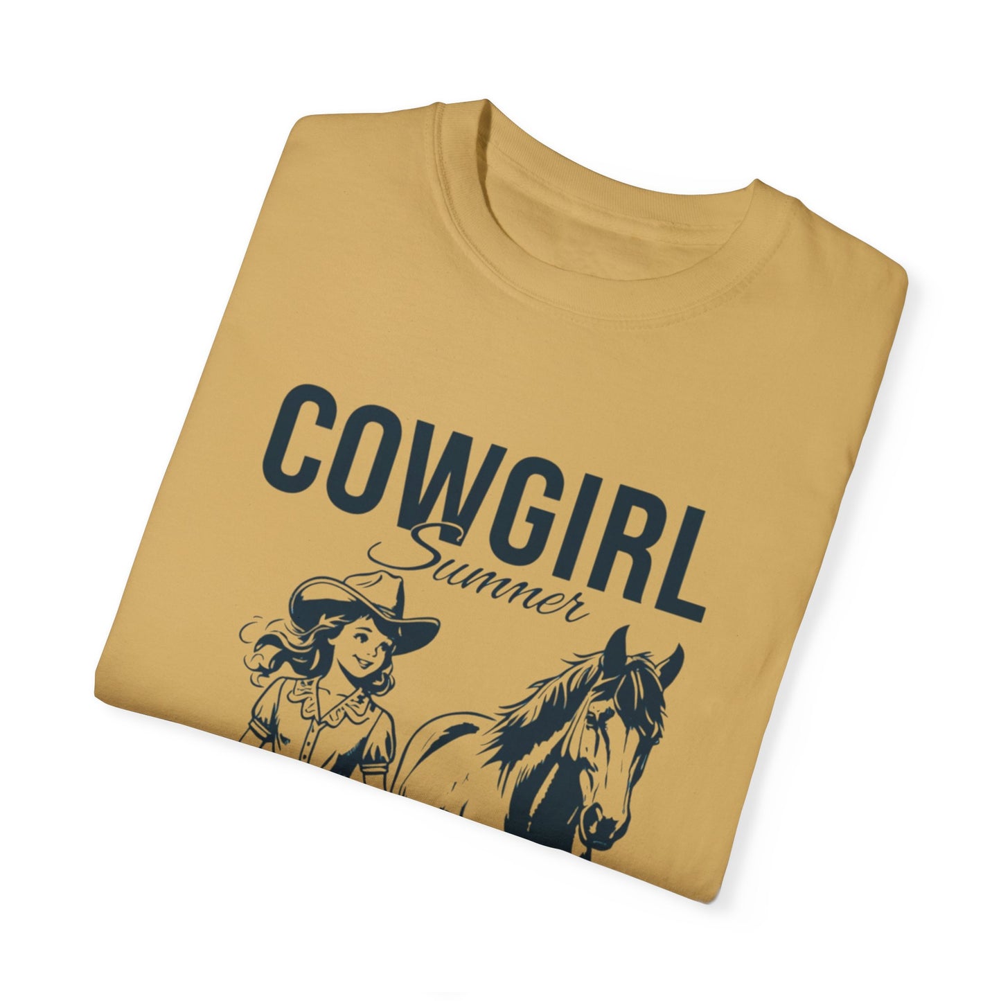 Comfort Colors® Cute T-shirt for Girls, Country Summer Horse Lover T-shirt - Girl's Equestrian Apparel Gift