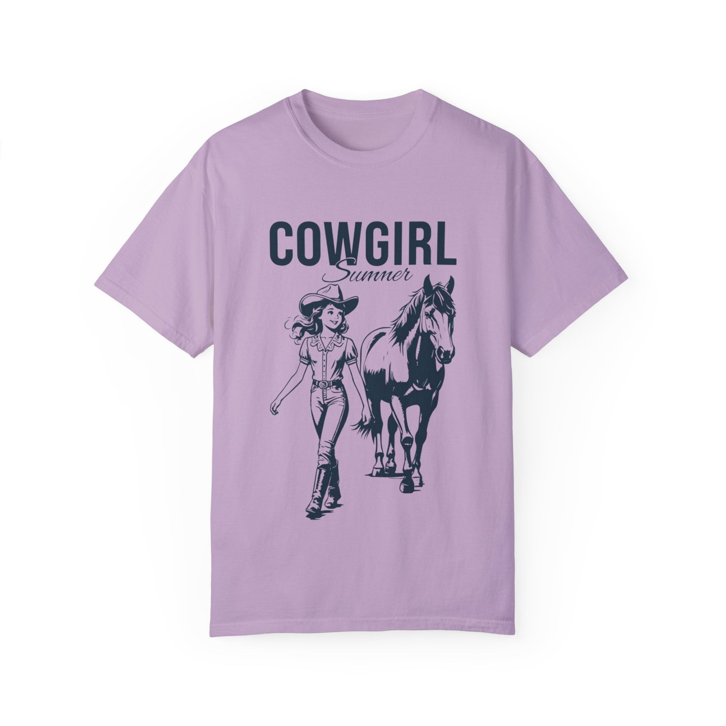 Comfort Colors® Cute T-shirt for Girls, Country Summer Horse Lover T-shirt - Girl's Equestrian Apparel Gift