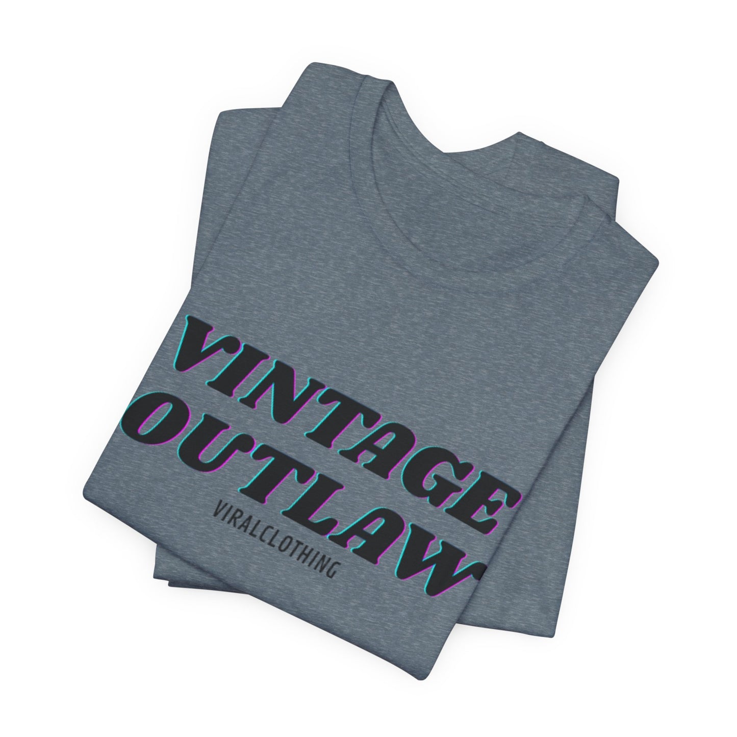 Tshirt with Vintage Print Shirt Print Outlaw Unisex Jersey Tee - Retro Graphic Essential for Casual Style