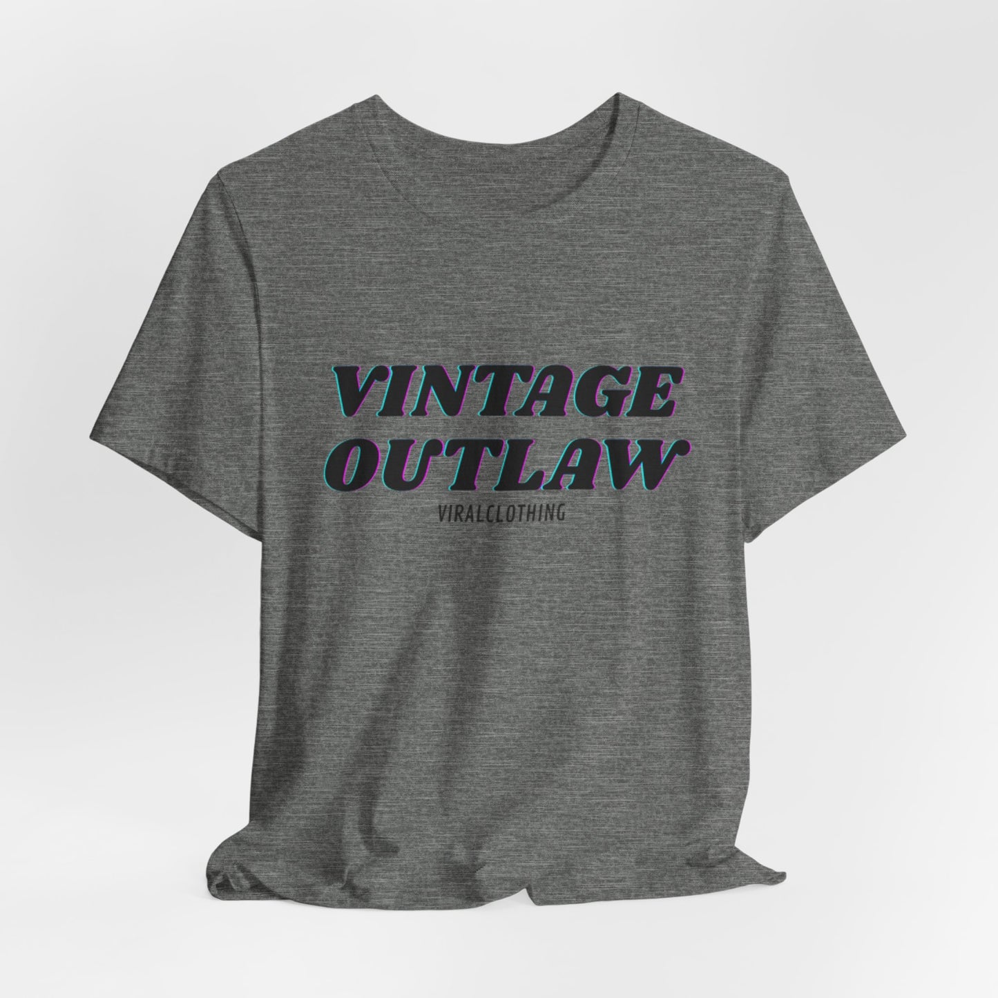 Tshirt with Vintage Print Shirt Print Outlaw Unisex Jersey Tee - Retro Graphic Essential for Casual Style