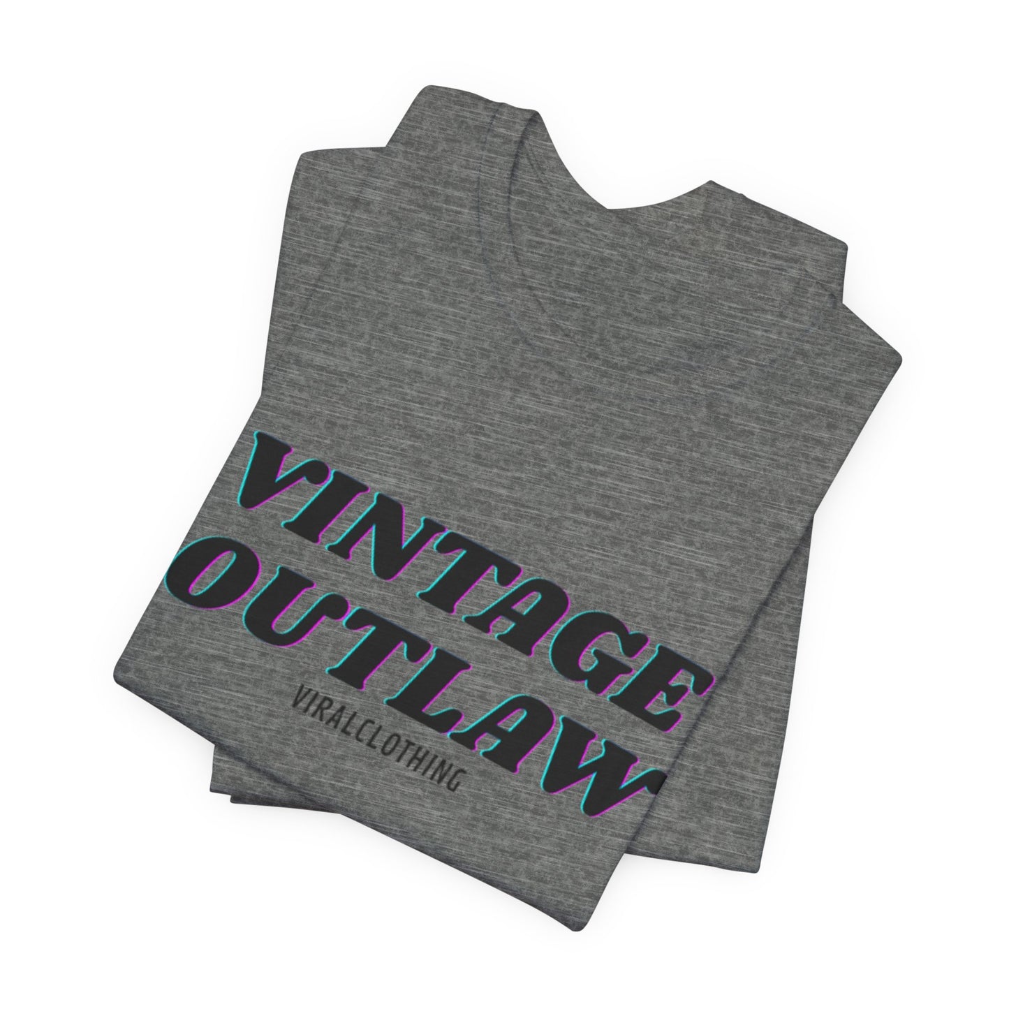 Tshirt with Vintage Print Shirt Print Outlaw Unisex Jersey Tee - Retro Graphic Essential for Casual Style