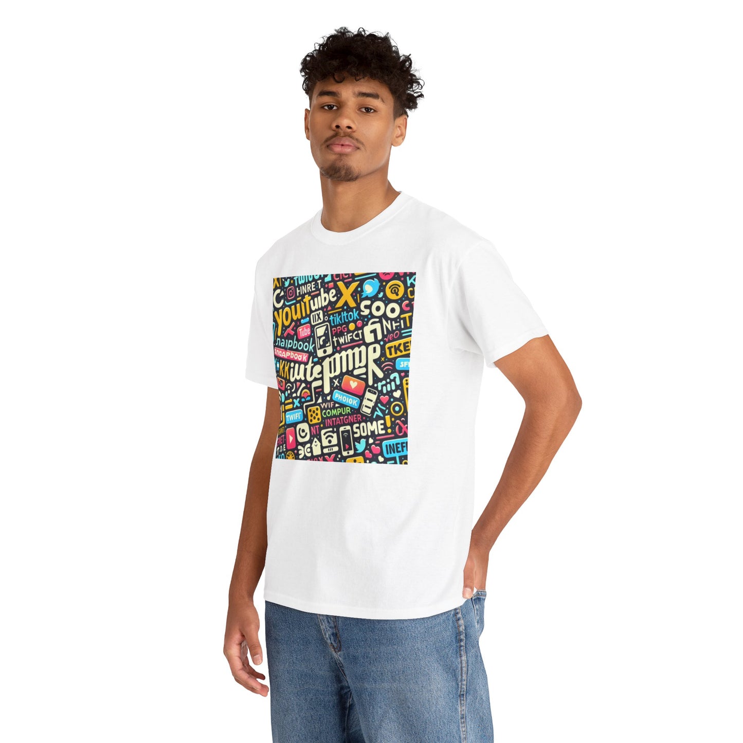 Social Media Graphic Unisex Heavy Cotton Tee