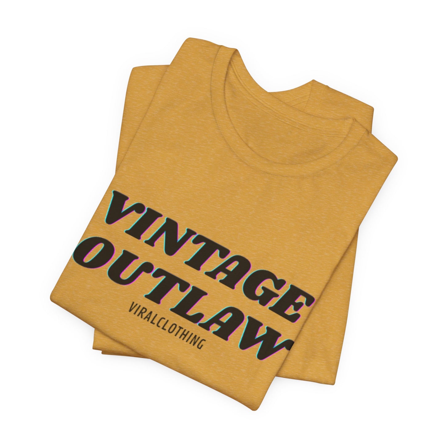 Tshirt with Vintage Print Shirt Print Outlaw Unisex Jersey Tee - Retro Graphic Essential for Casual Style
