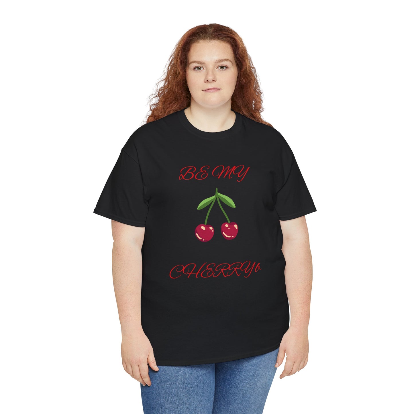 Cute Cherry Graphic Unisex Heavy Cotton Tee