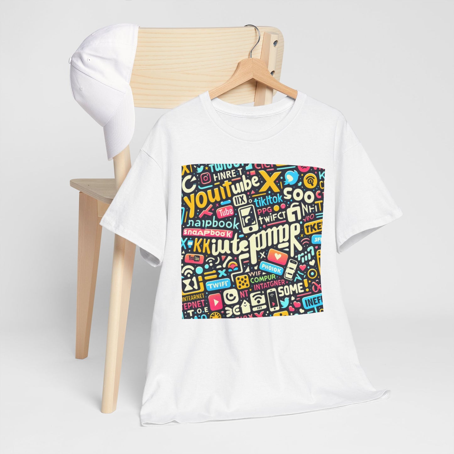 Social Media Graphic Unisex Heavy Cotton Tee