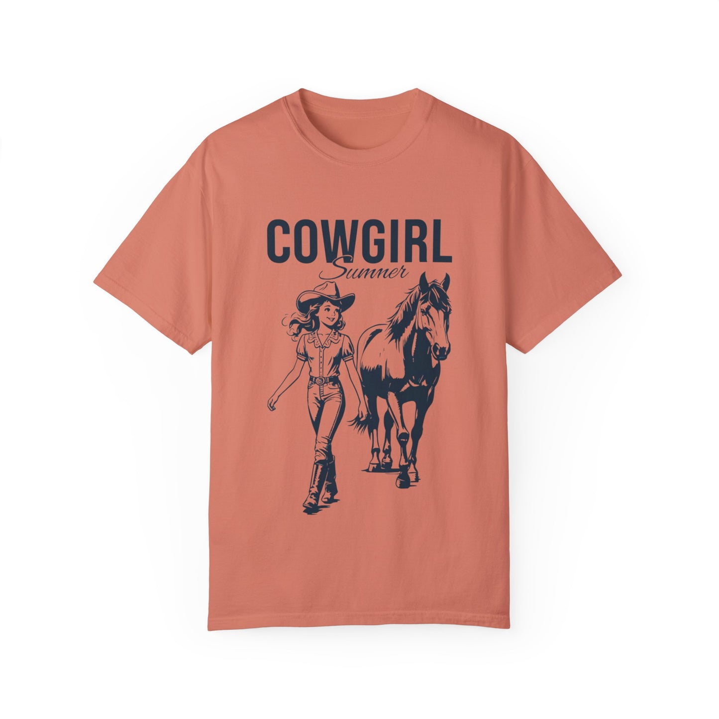 Comfort Colors® Cute T-shirt for Girls, Country Summer Horse Lover T-shirt - Girl's Equestrian Apparel Gift