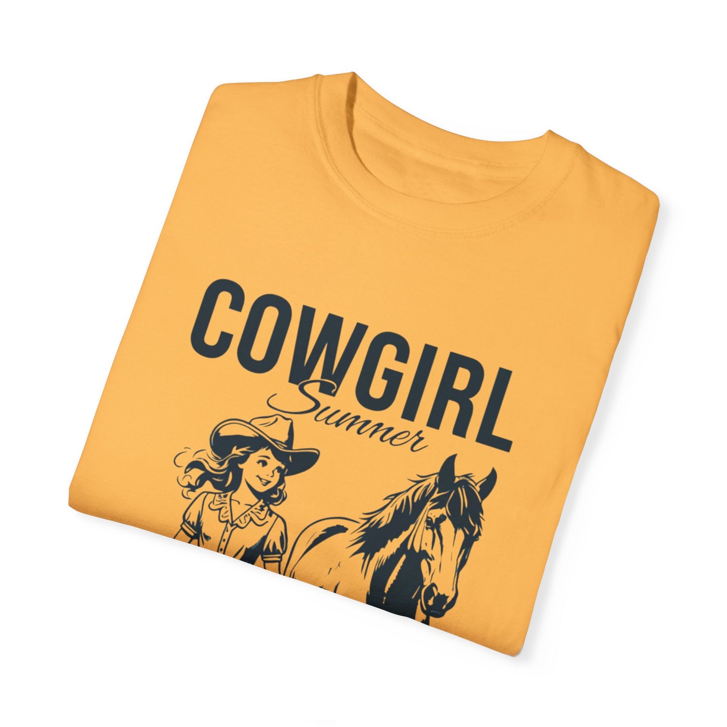 Comfort Colors® Cute T-shirt for Girls, Country Summer Horse Lover T-shirt - Girl's Equestrian Apparel Gift