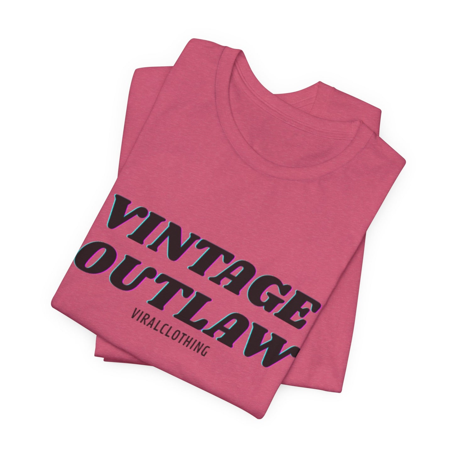 Tshirt with Vintage Print Shirt Print Outlaw Unisex Jersey Tee - Retro Graphic Essential for Casual Style