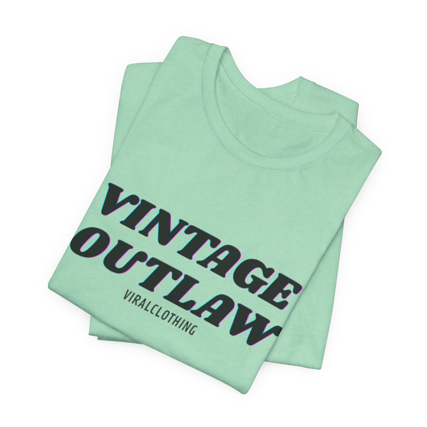 Tshirt with Vintage Print Shirt Print Outlaw Unisex Jersey Tee - Retro Graphic Essential for Casual Style