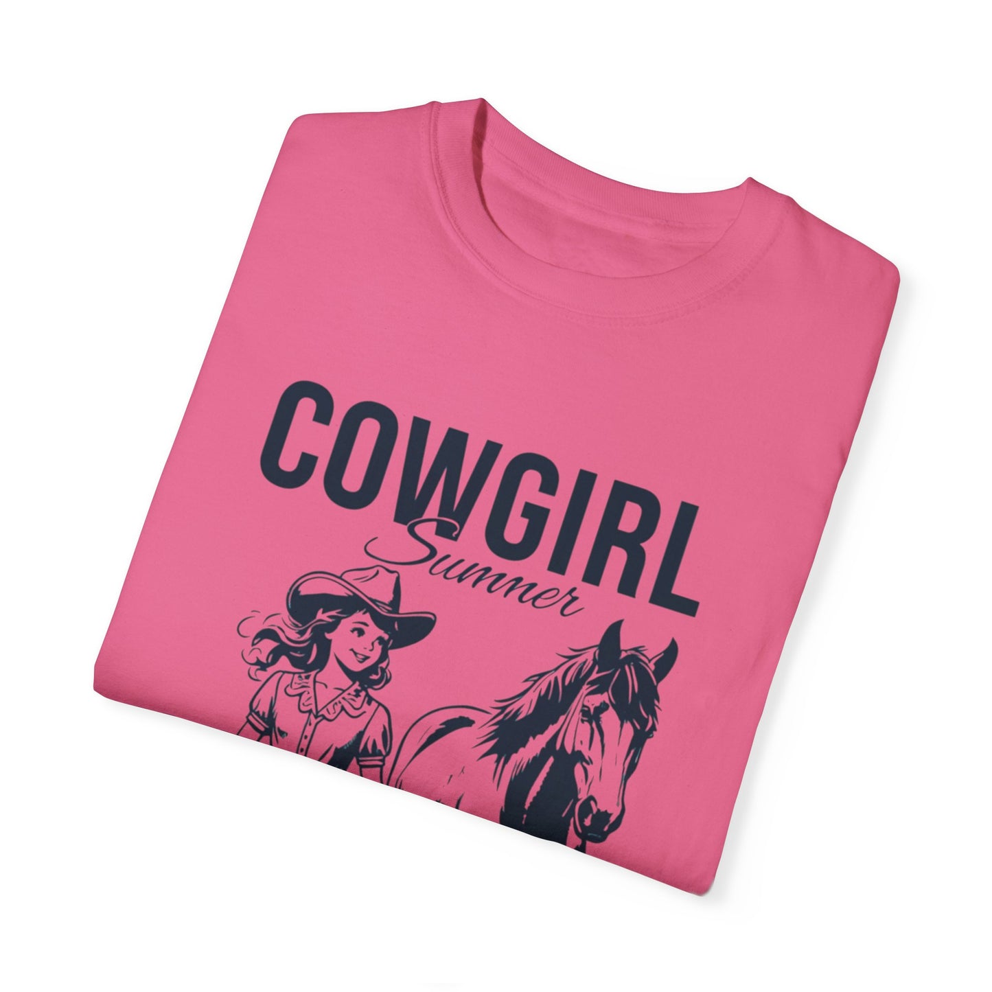 Comfort Colors® Cute T-shirt for Girls, Country Summer Horse Lover T-shirt - Girl's Equestrian Apparel Gift