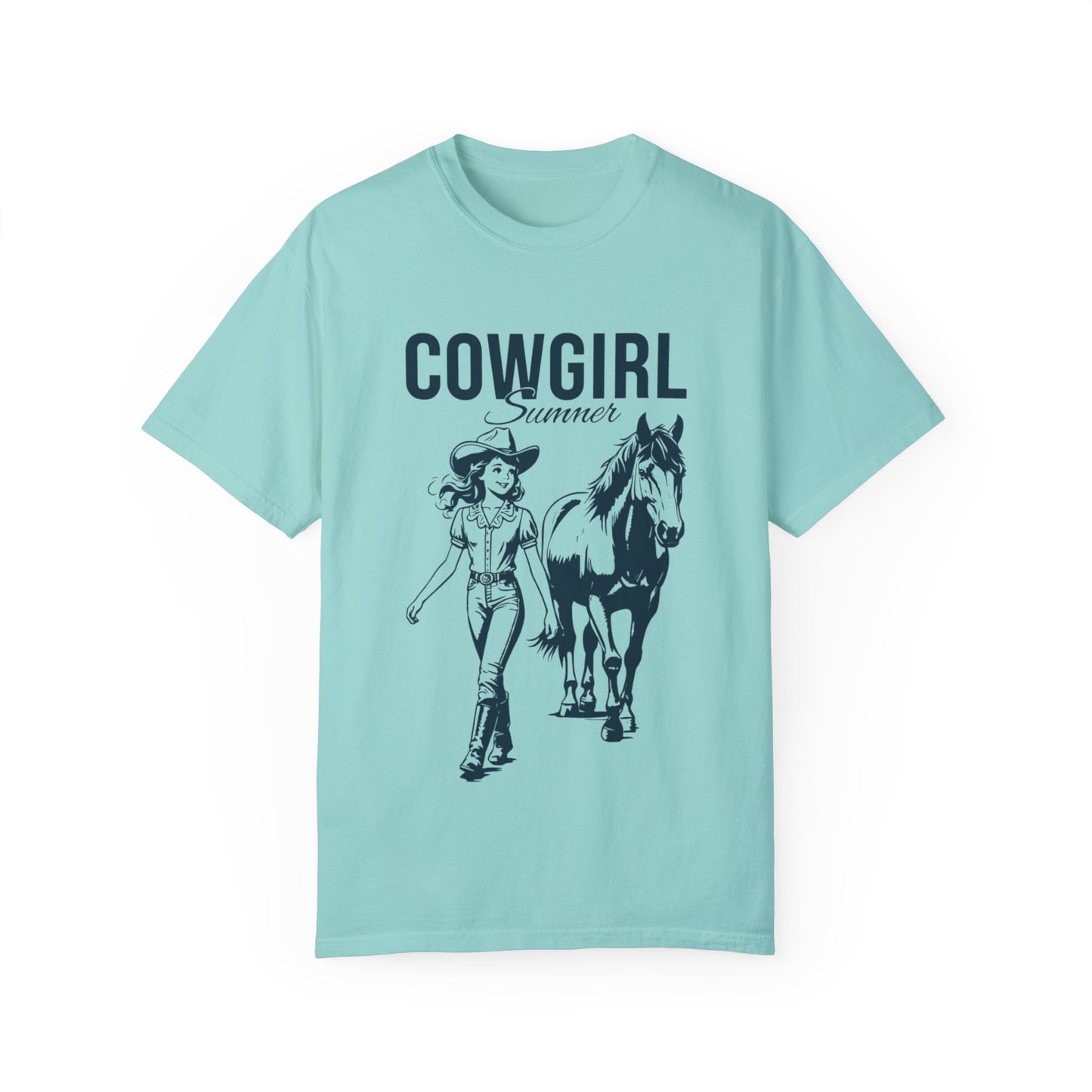 Comfort Colors® Cute T-shirt for Girls, Country Summer Horse Lover T-shirt - Girl's Equestrian Apparel Gift