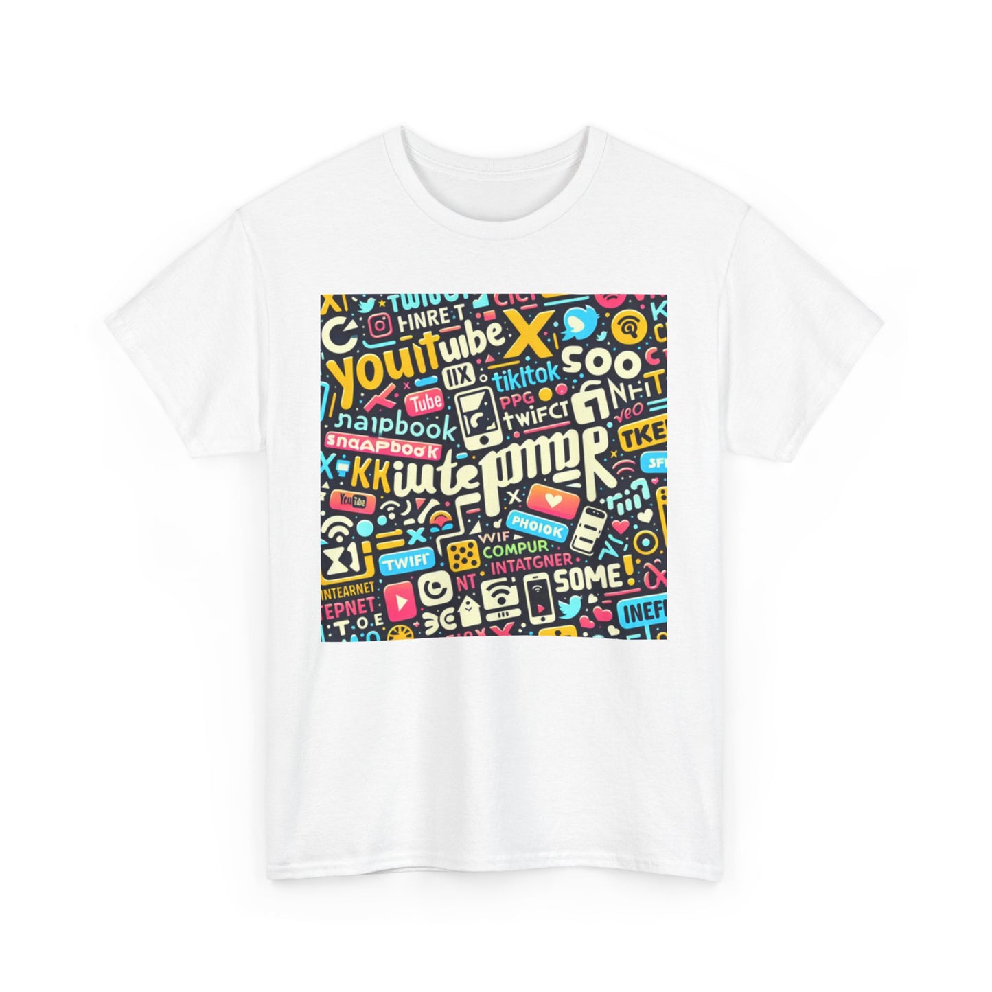 Social Media Graphic Unisex Heavy Cotton Tee