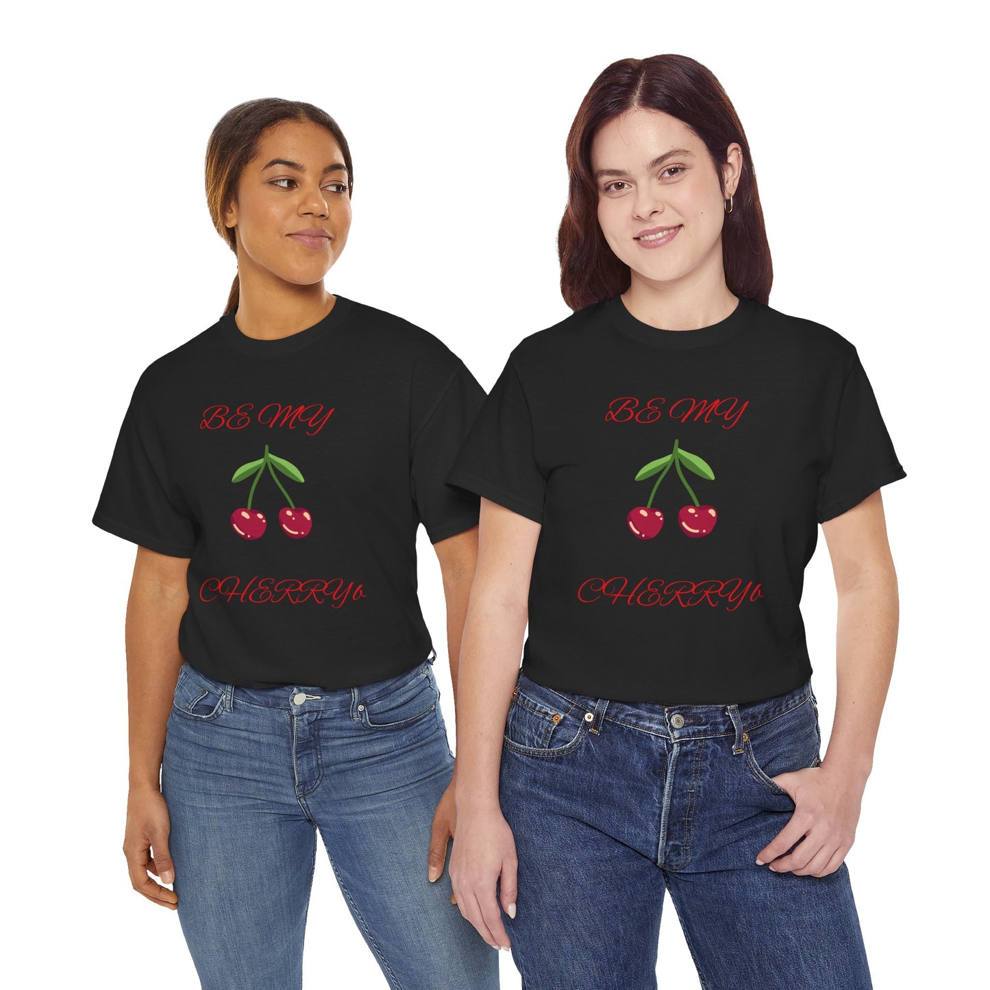 Cute Cherry Graphic Unisex Heavy Cotton Tee