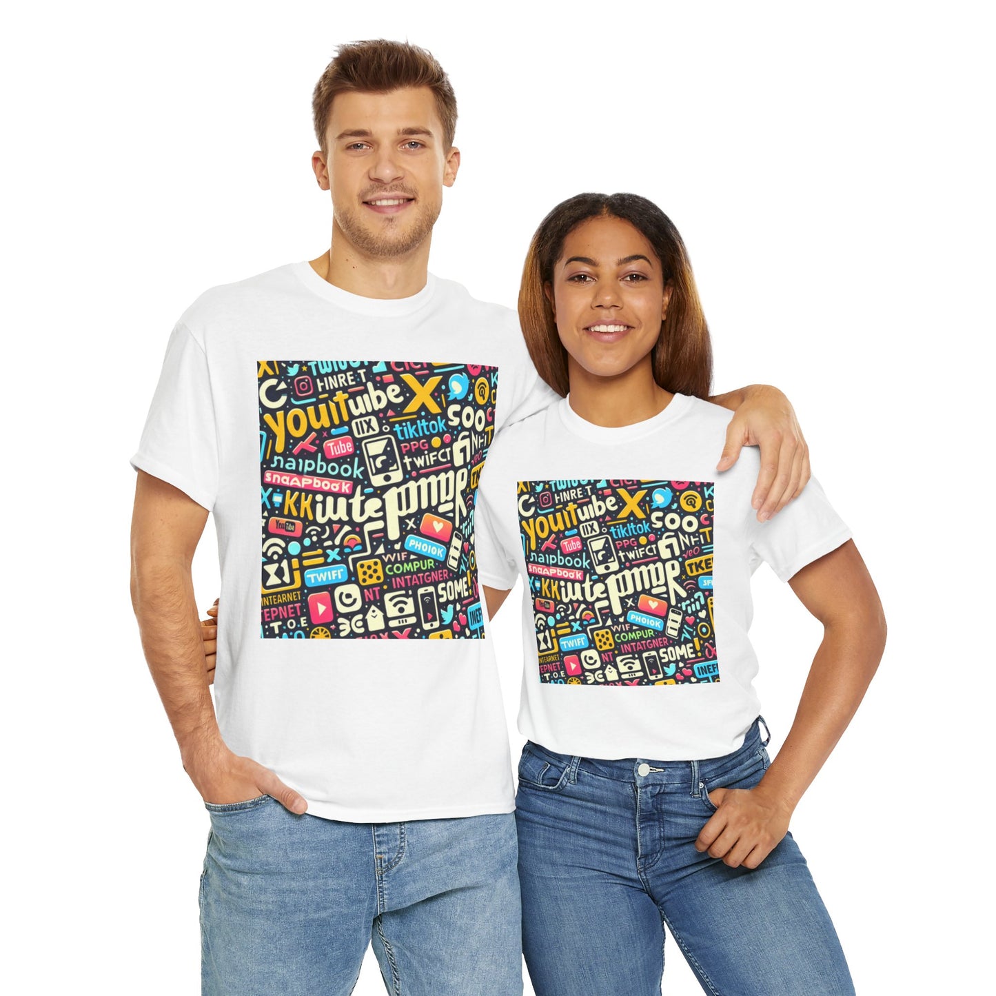 Social Media Graphic Unisex Heavy Cotton Tee